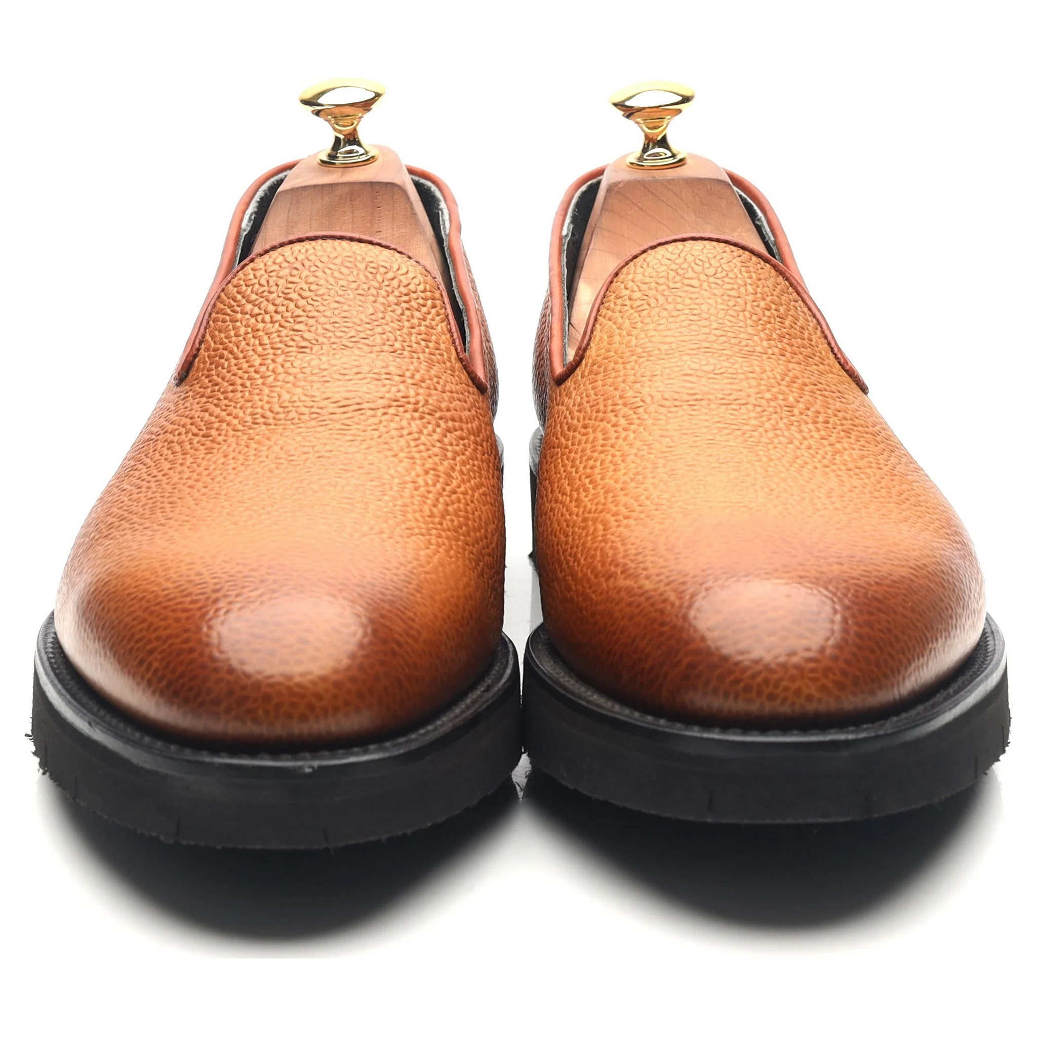 Hardy Amies Tan Brown Leather Loafers UK 10 E - Image 8