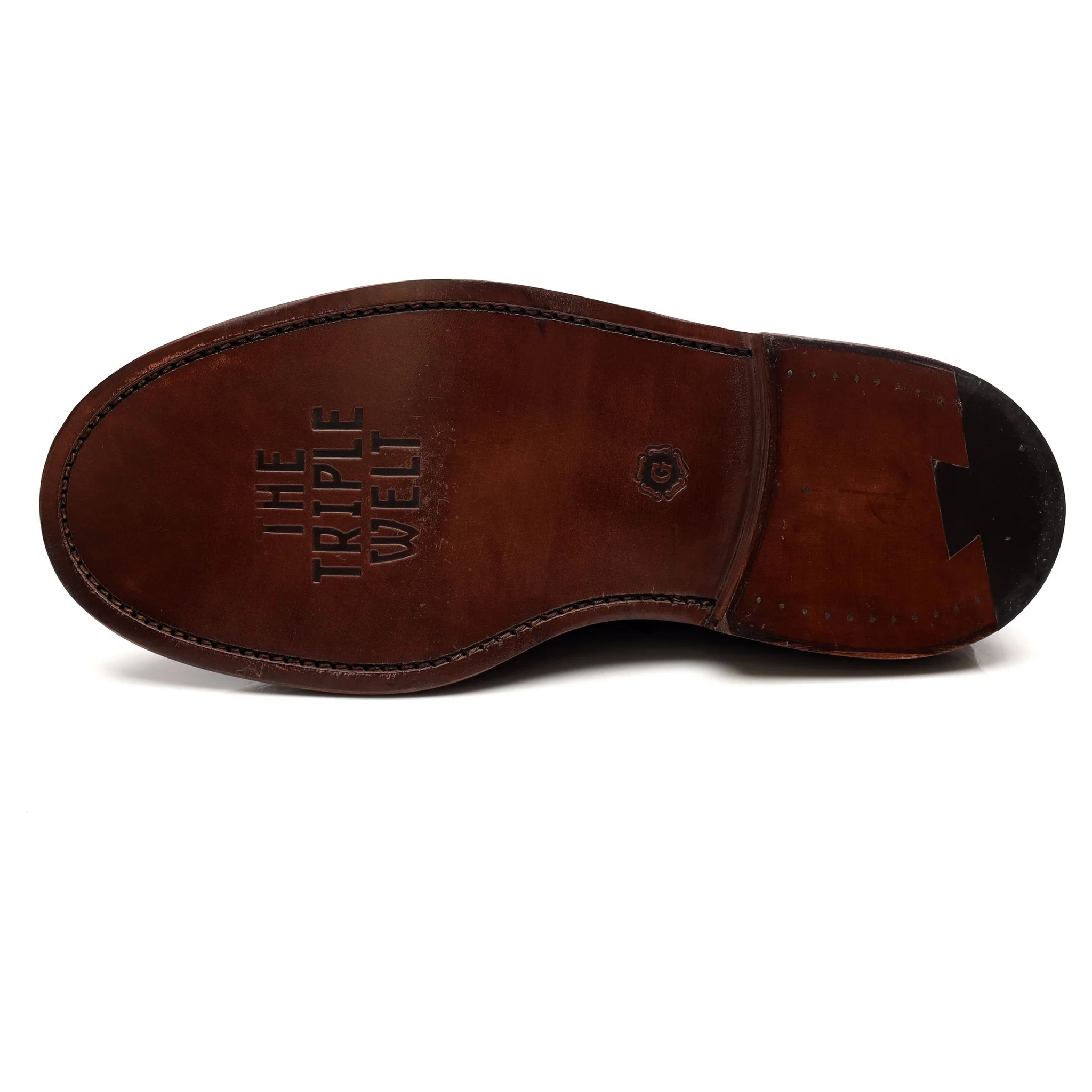 'Archie' Triple Welt Brown Leather Brogue UK 7 G - Image 10
