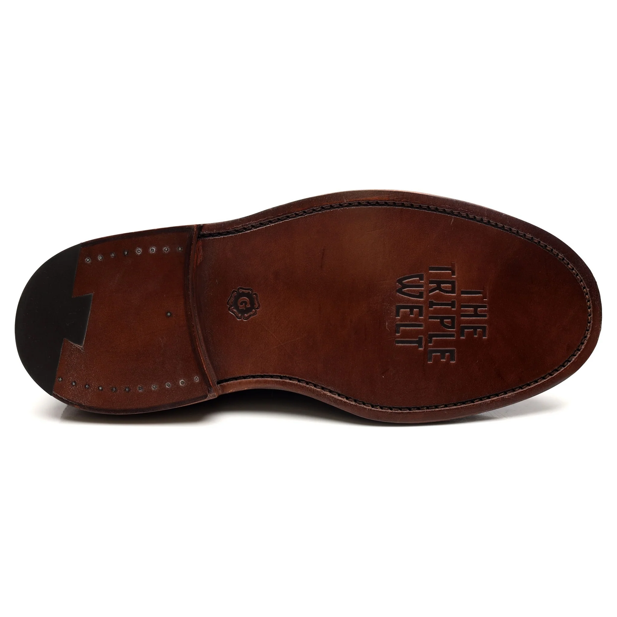 'Archie' Triple Welt Brown Leather Brogue UK 7 G - Image 11