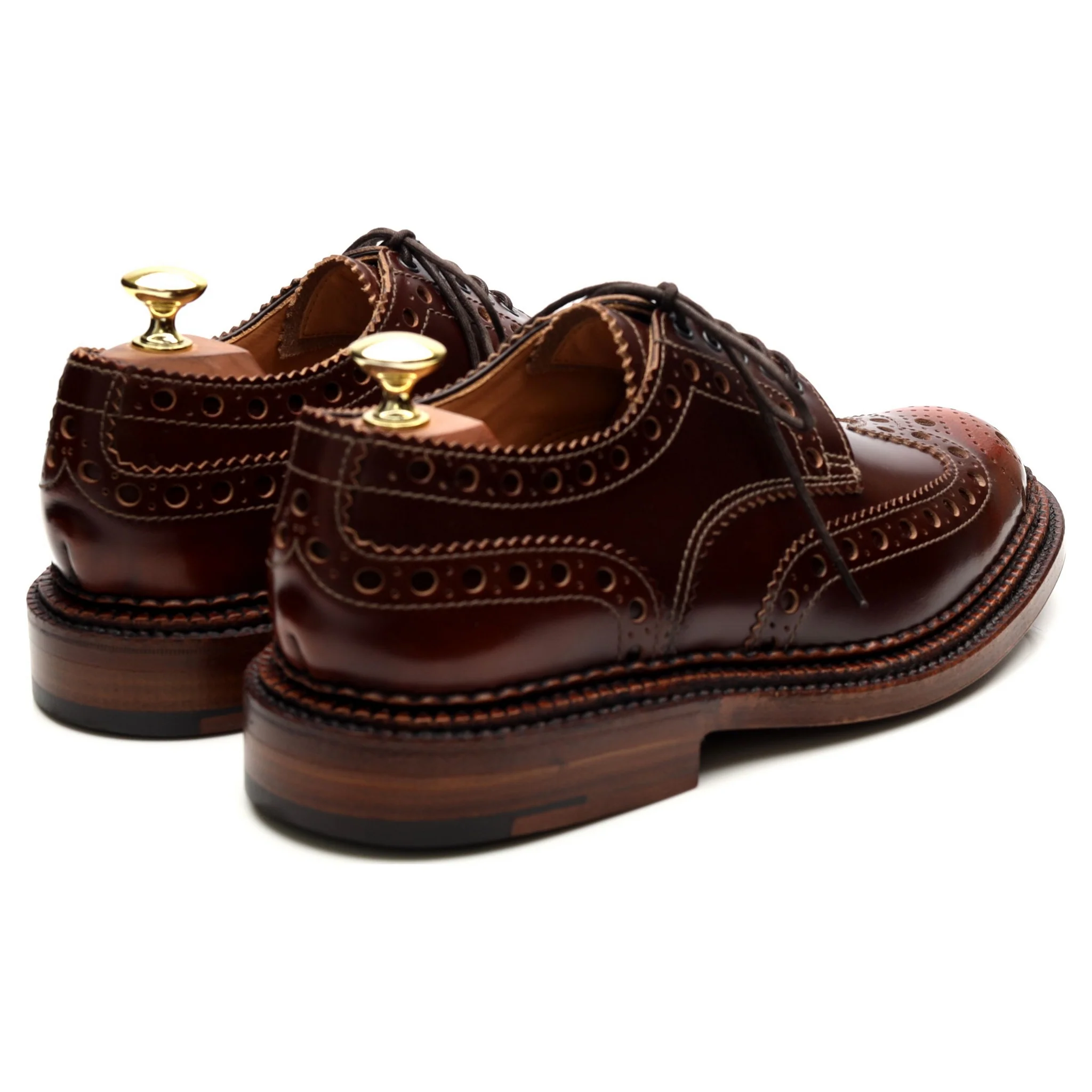 'Archie' Triple Welt Brown Leather Brogue UK 7 G - Image 5