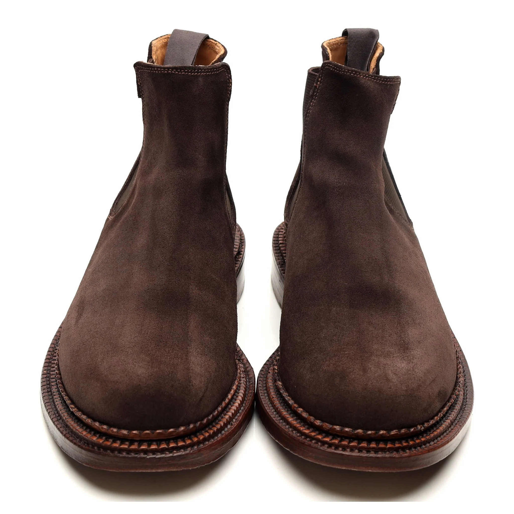 'Christopher' Triple Welt Dark Brown Suede Chelsea Boots UK 10 G - Image 9