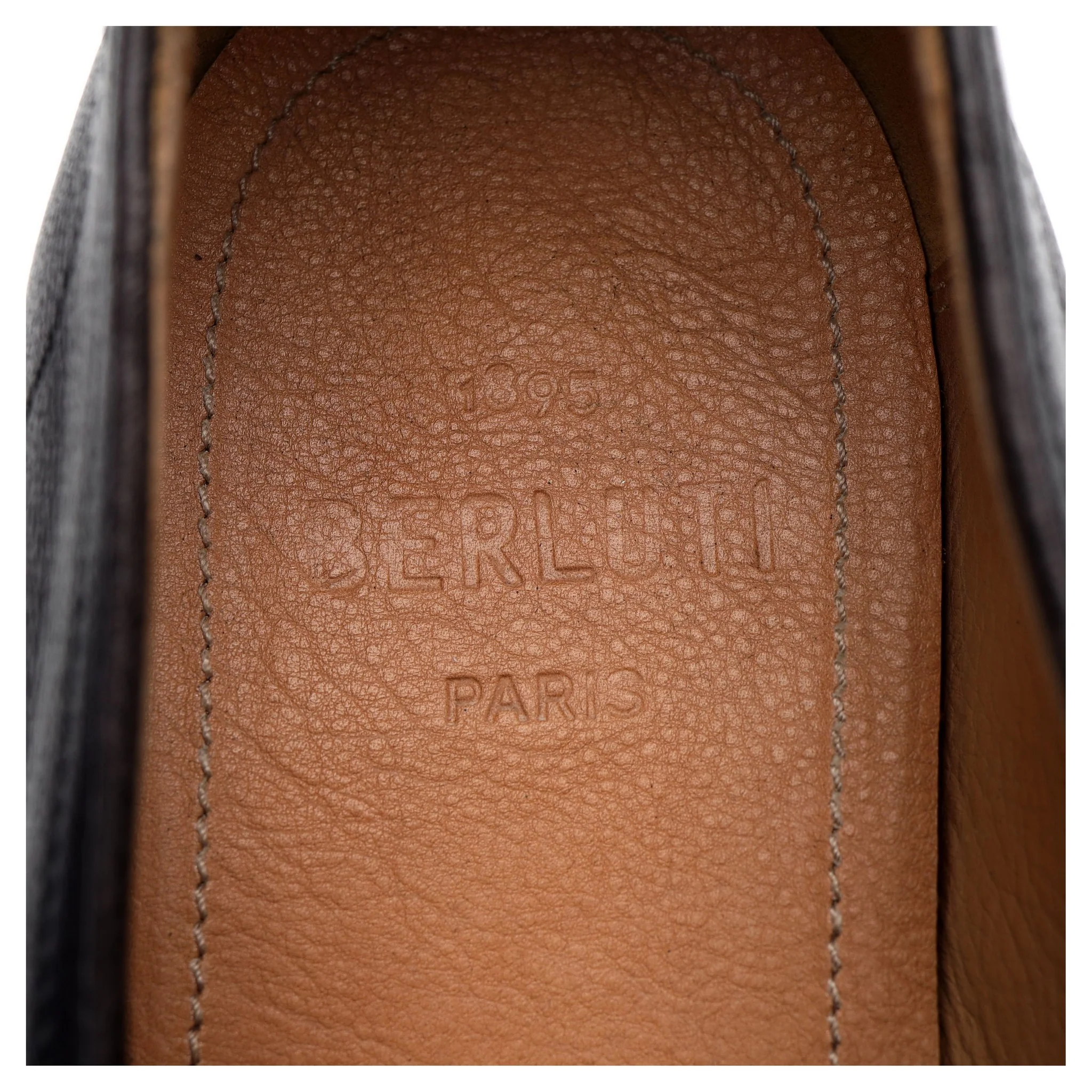 'B Volute' Grey Leather Loafers UK 8 - Image 6