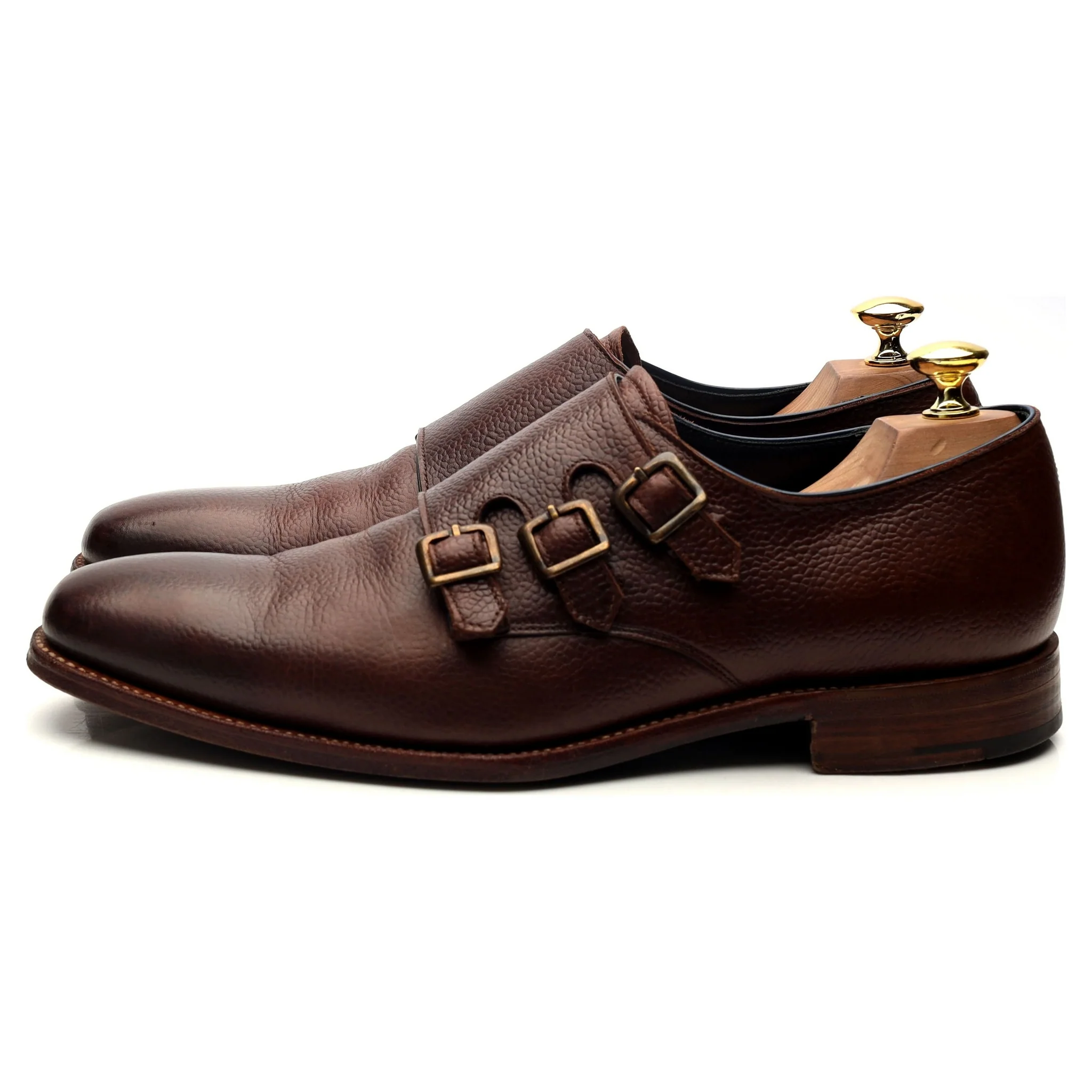 'Groundhog Blues' Dark Brown Leather Triple Monk Strap UK 8.5 F - Image 2