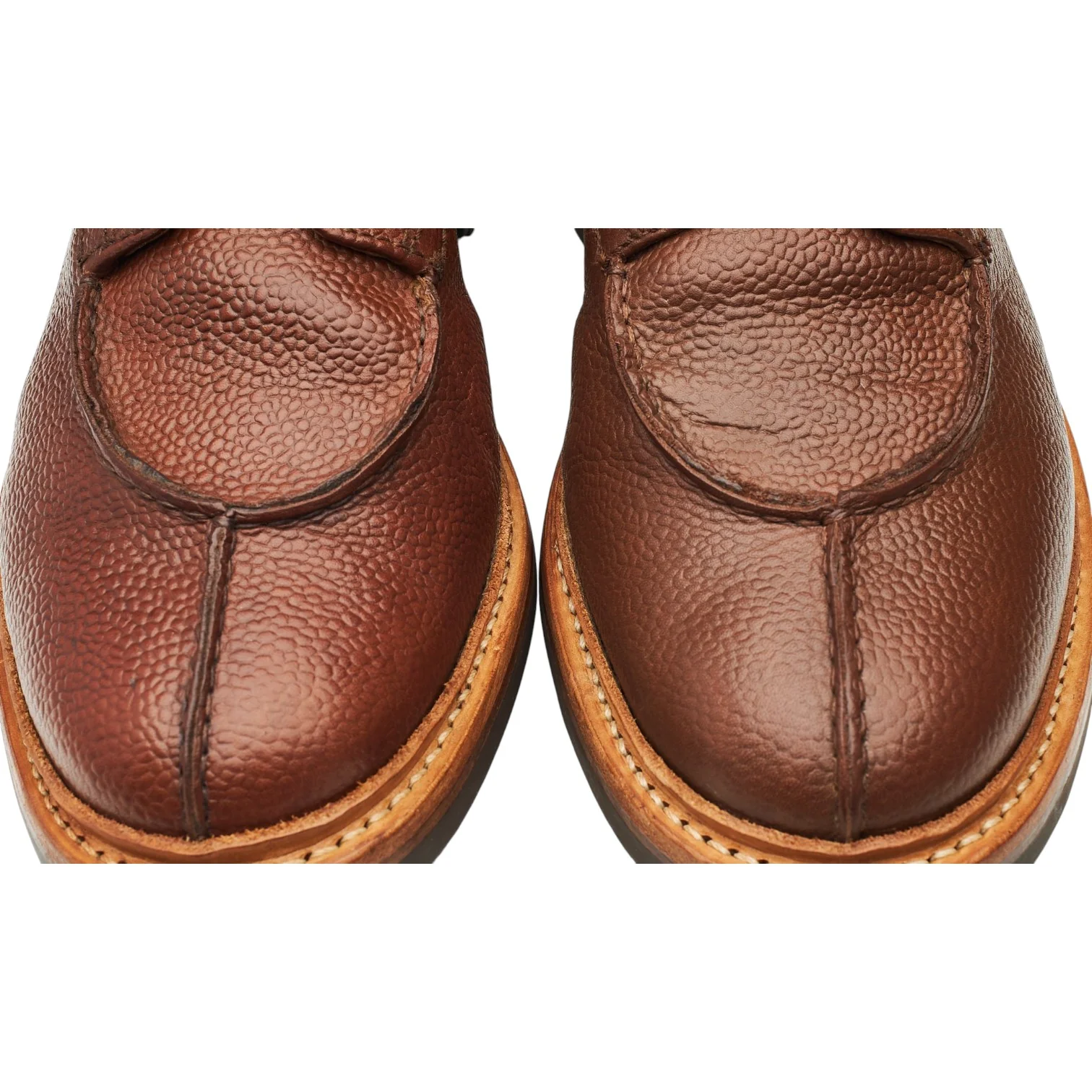 'Grover' Brown Grain Leather Split Toe Boots UK 9 G - Image 3