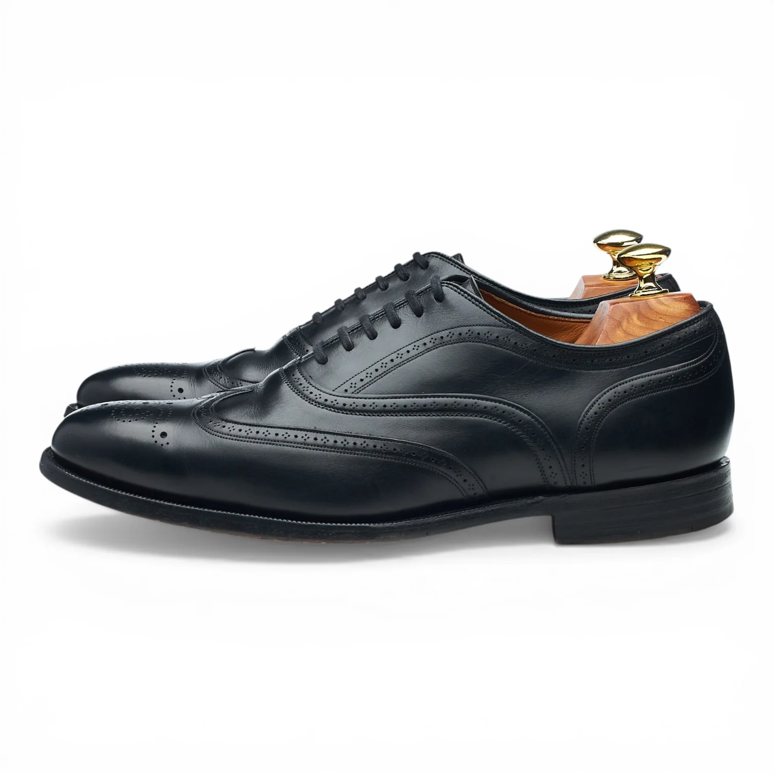 'Gunthorpe' Black Leather Oxford Brogues UK 7 G - Image 3
