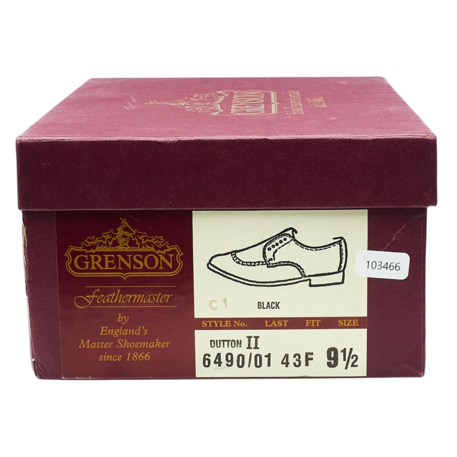 Vintage 'Dutton II' Black Leather Split Toe Derby UK 9.5 F - Image 8