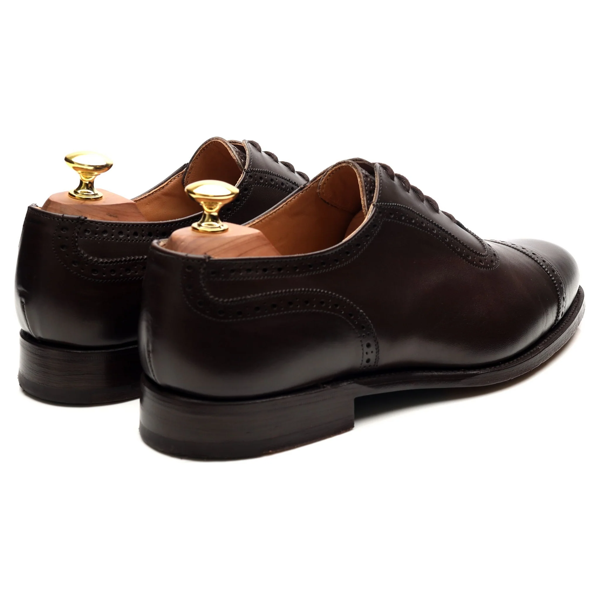 'Hamilton' Dark Brown Leather Oxford UK 8.5 - Image 5