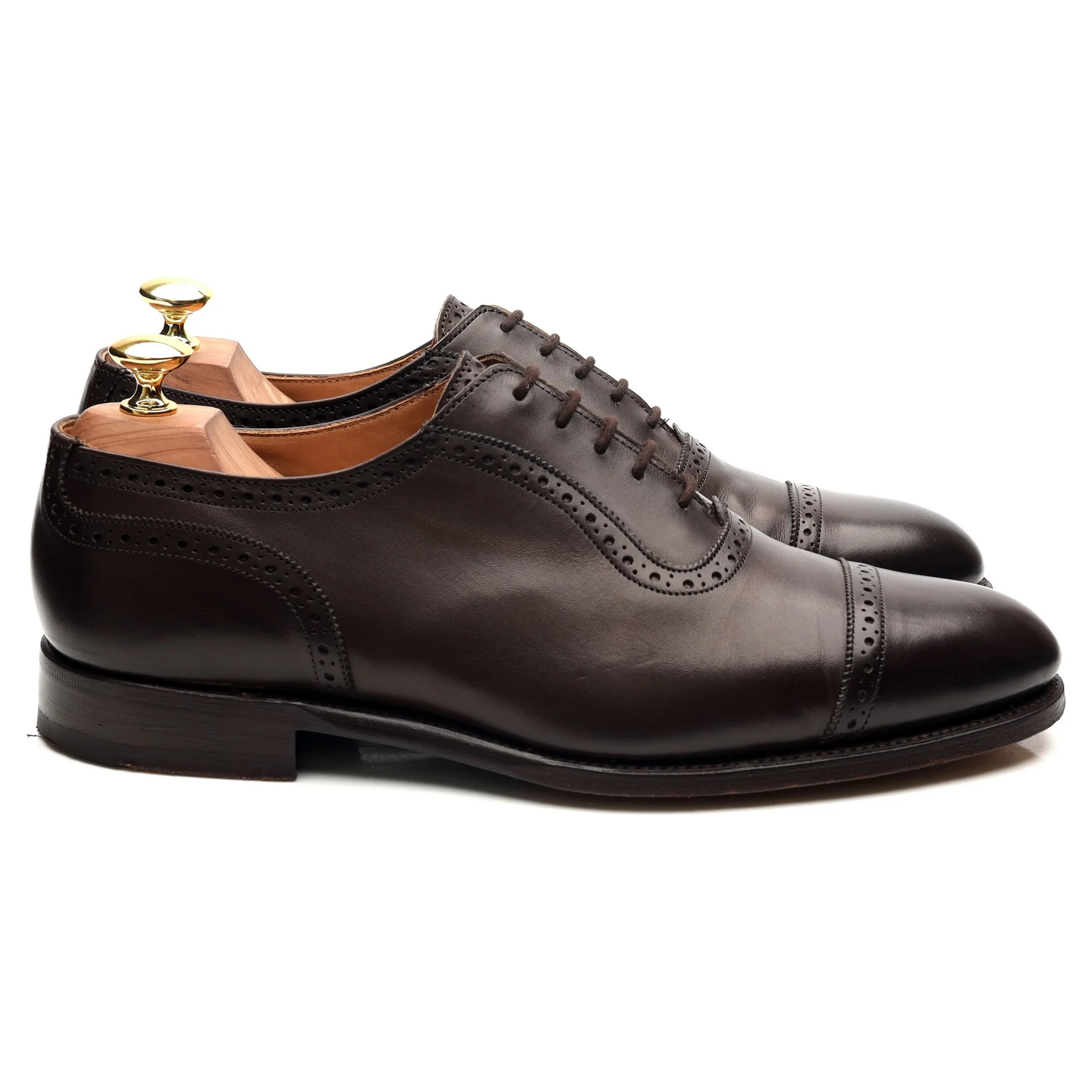 'Hamilton' Dark Brown Leather Oxford UK 8.5 - Image 6