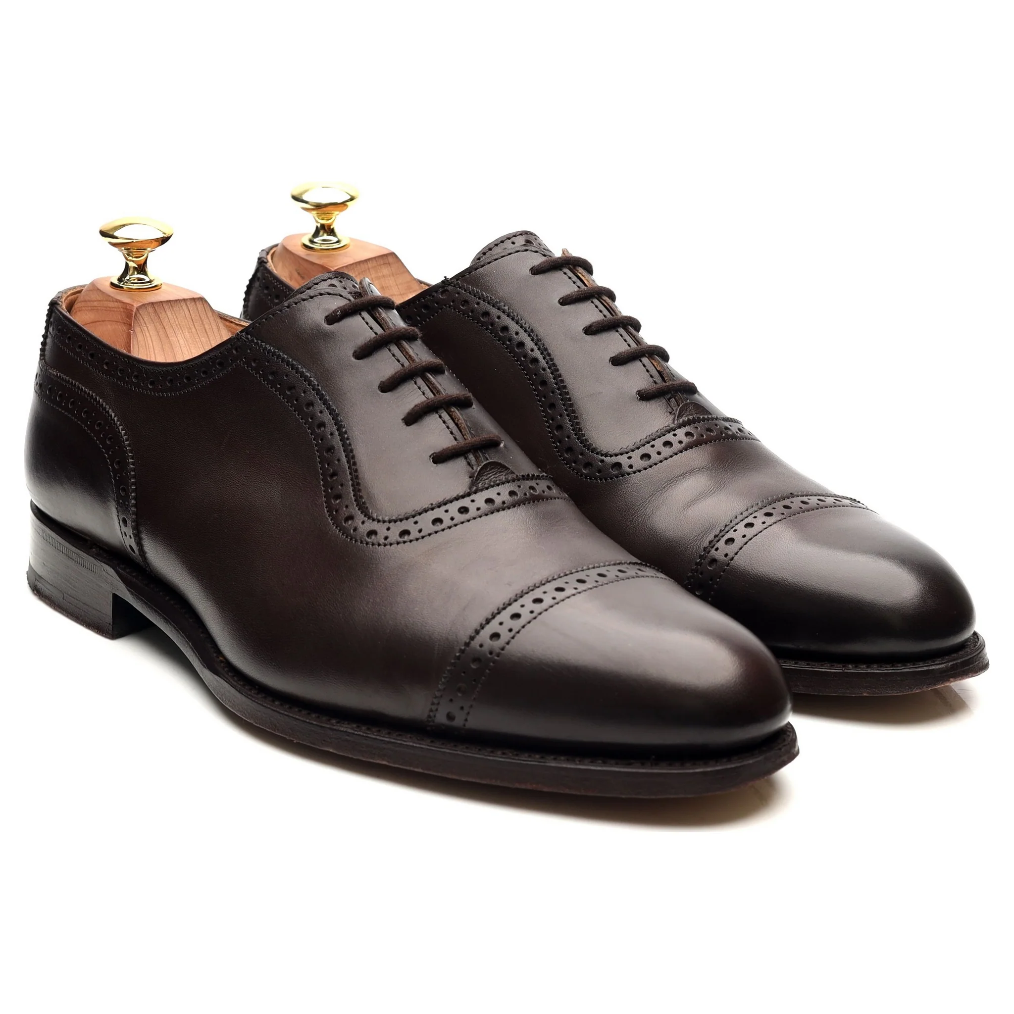 'Hamilton' Dark Brown Leather Oxford UK 8.5 - Image 7