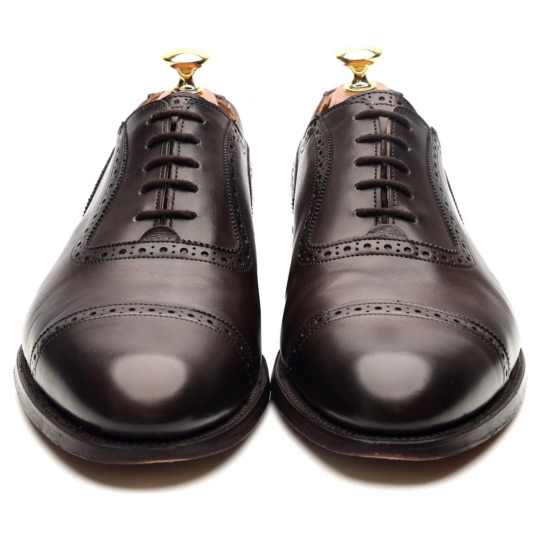 'Hamilton' Dark Brown Leather Oxford UK 8.5 - Image 8