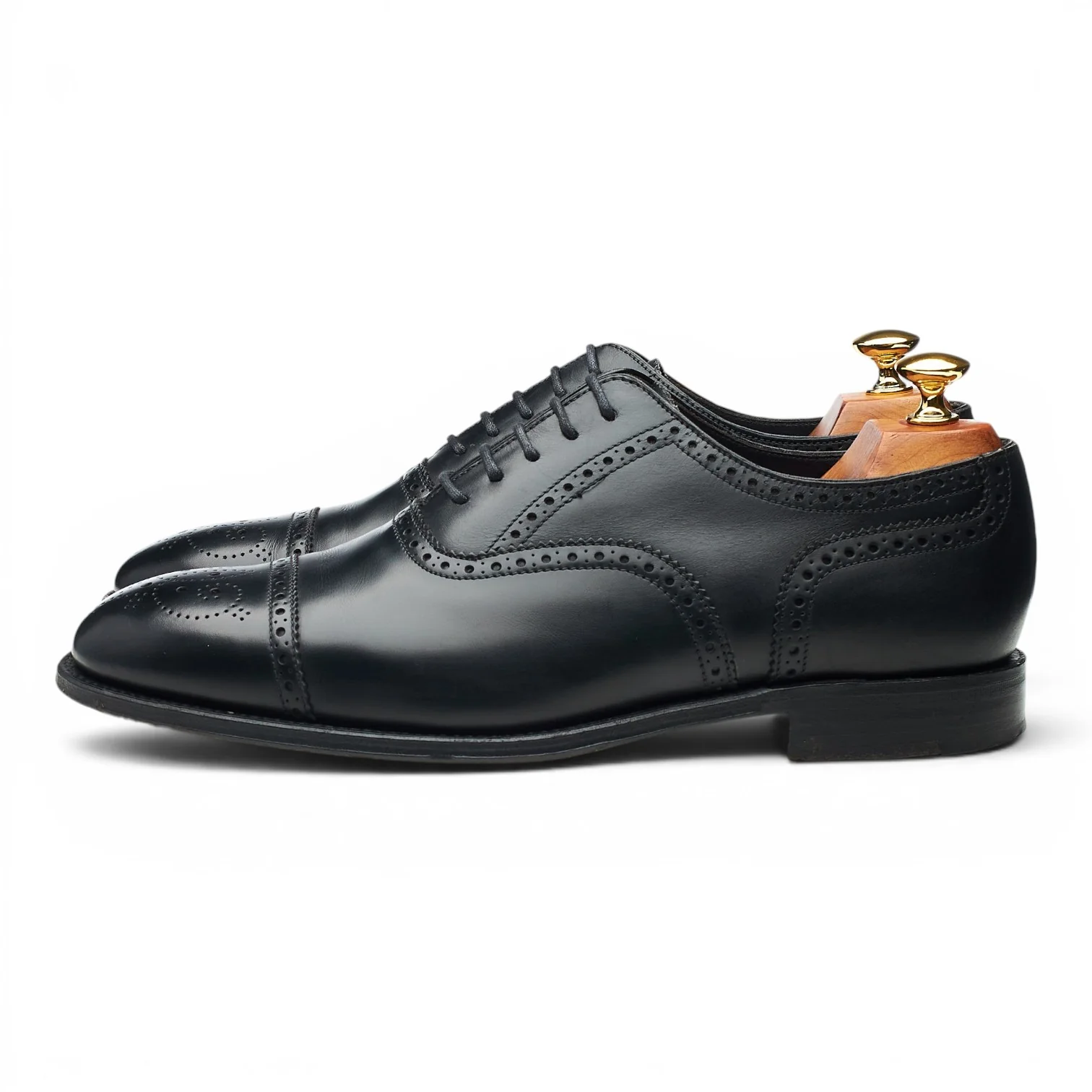 'Hampstead' Black Leather Oxford Brogues UK 9 F - Image 3