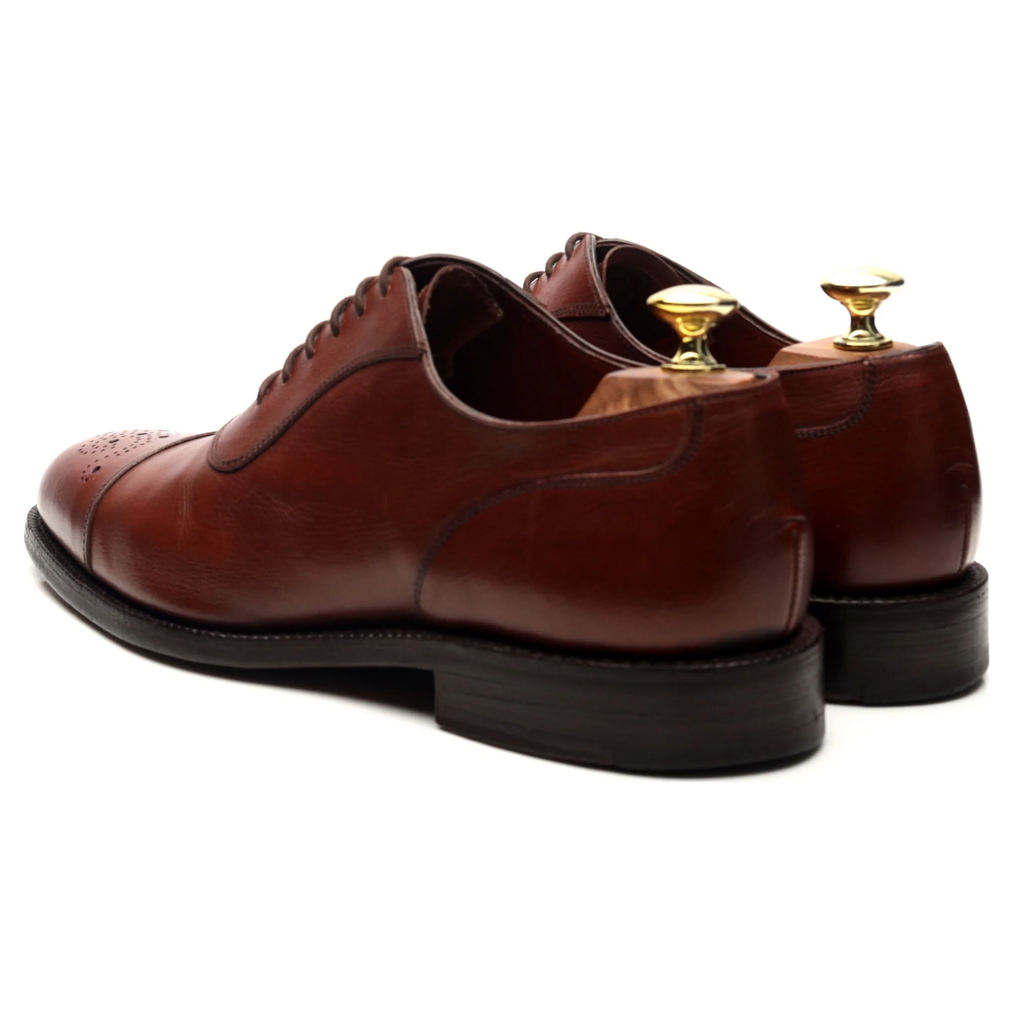 Masterclass 'Hanover' Tan Brown Leather Oxford UK 7.5 F - Image 3