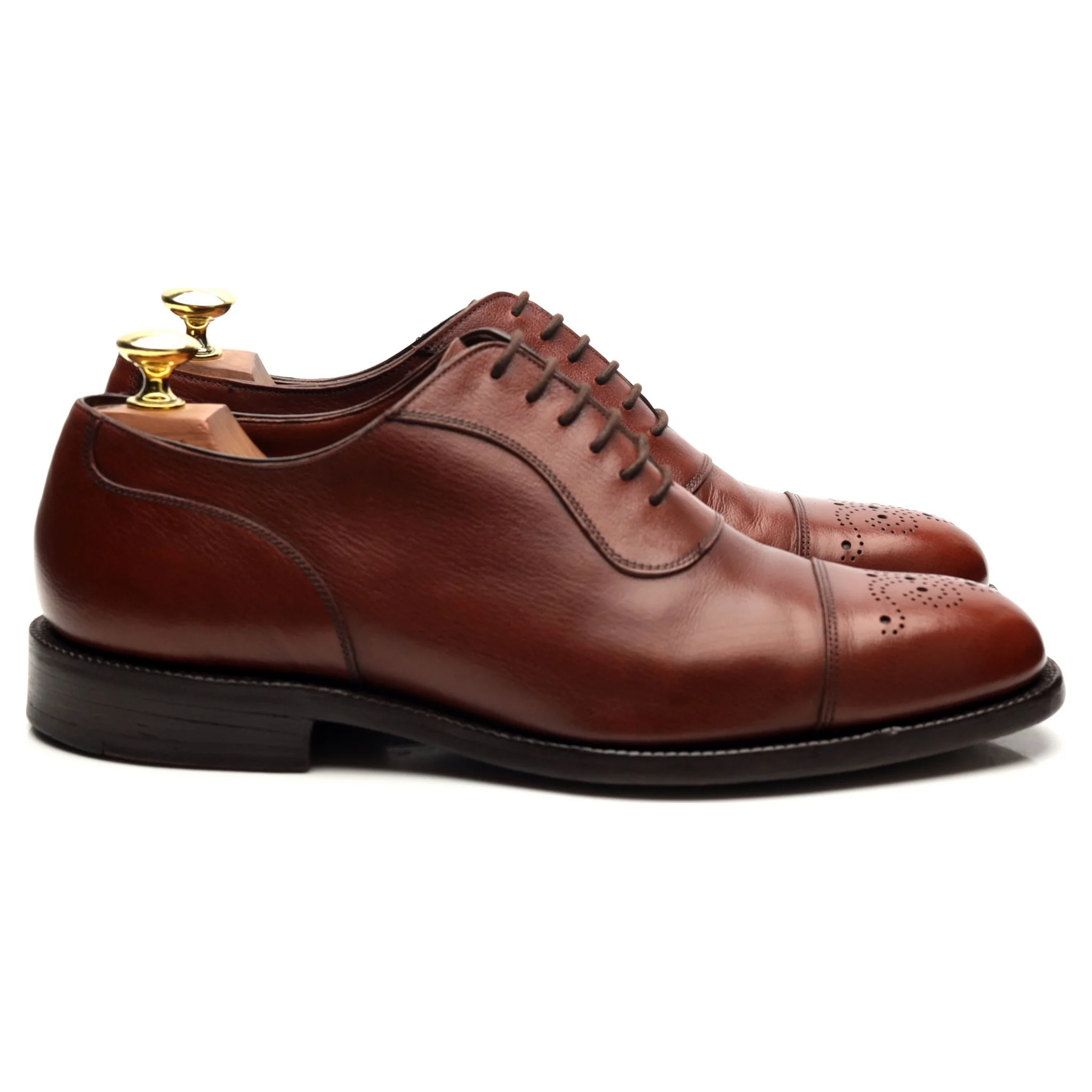 Masterclass 'Hanover' Tan Brown Leather Oxford UK 7.5 F - Image 6