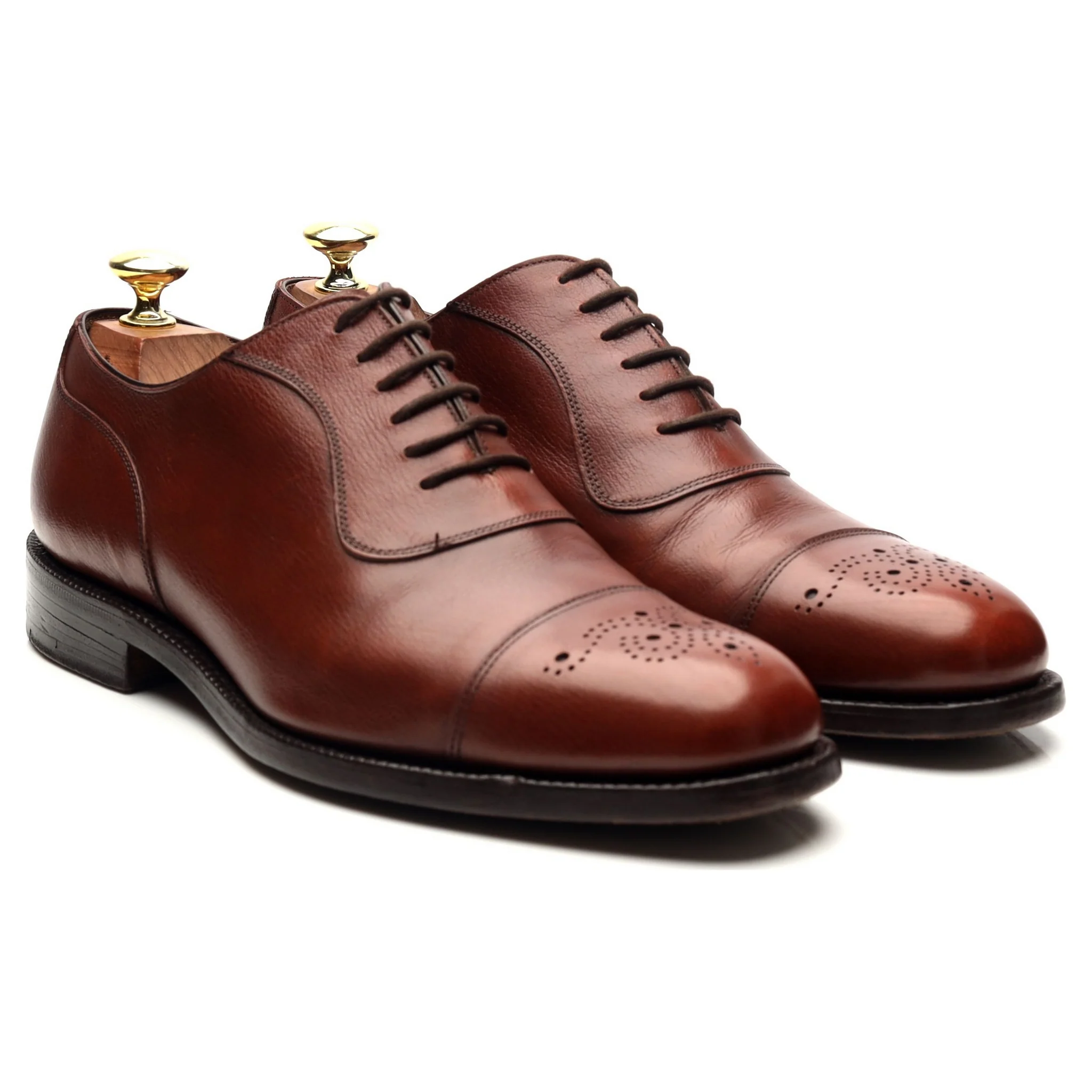 Masterclass 'Hanover' Tan Brown Leather Oxford UK 7.5 F - Image 7