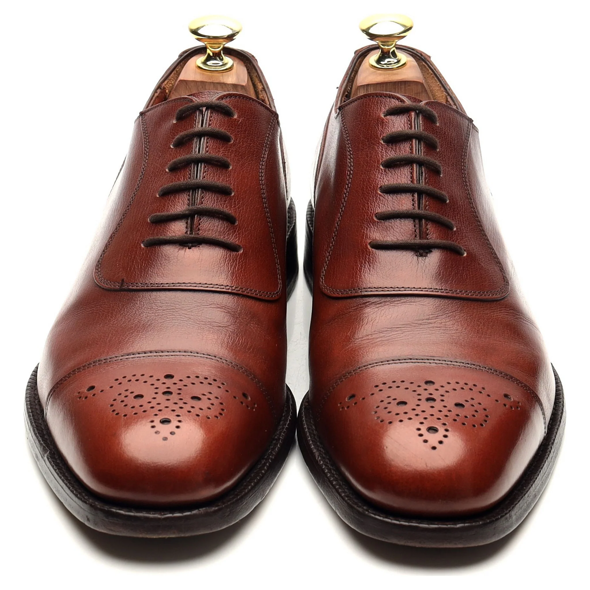 Masterclass 'Hanover' Tan Brown Leather Oxford UK 7.5 F - Image 9