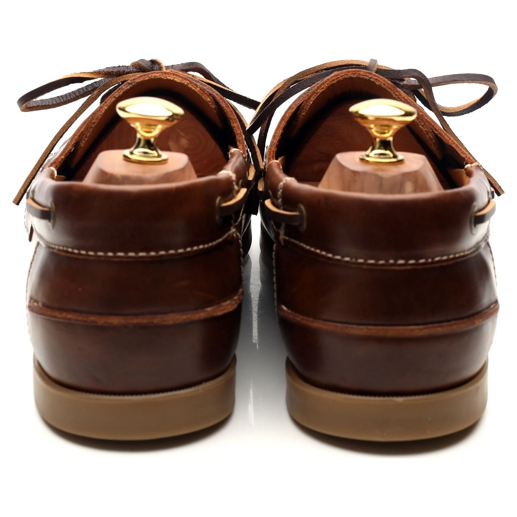 'Hardy' Brown Leather Boat Shoes UK 10 - Image 4