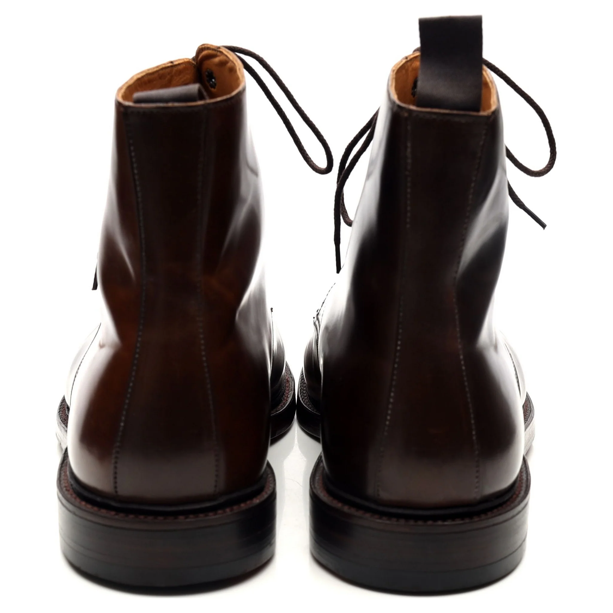 'Harlech' Dark Brown Cordovan Leather Boots UK 11 E - Image 4