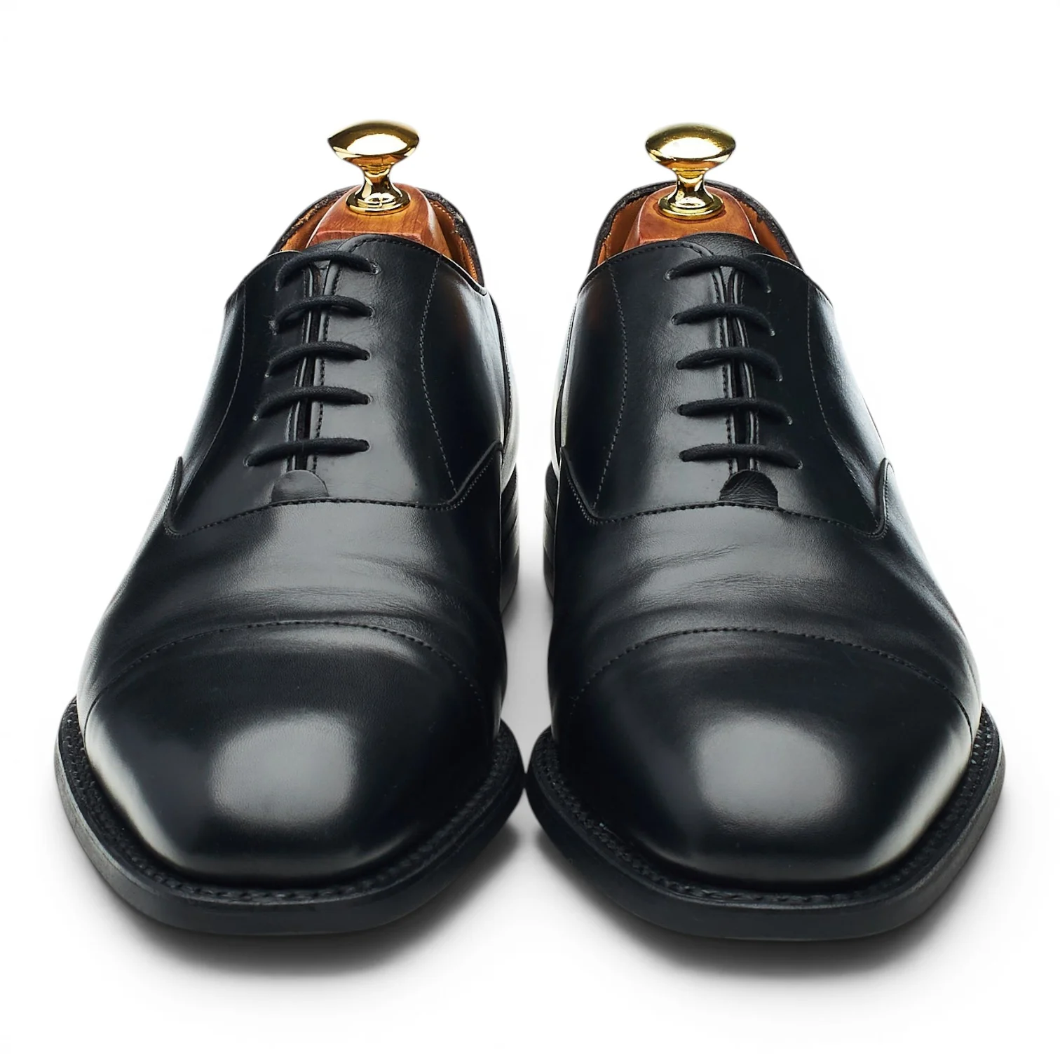 'Harrington' Black Leather Oxford UK 8.5 F - Image 2