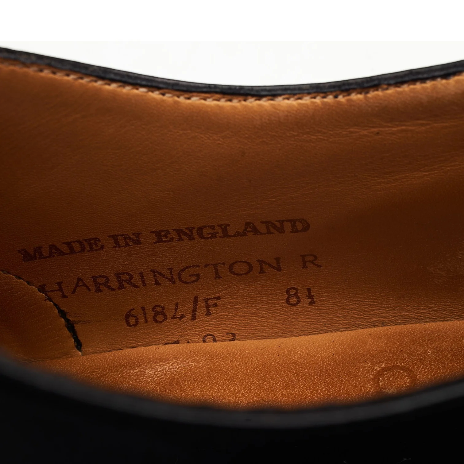 'Harrington' Black Leather Oxford UK 8.5 F - Image 7