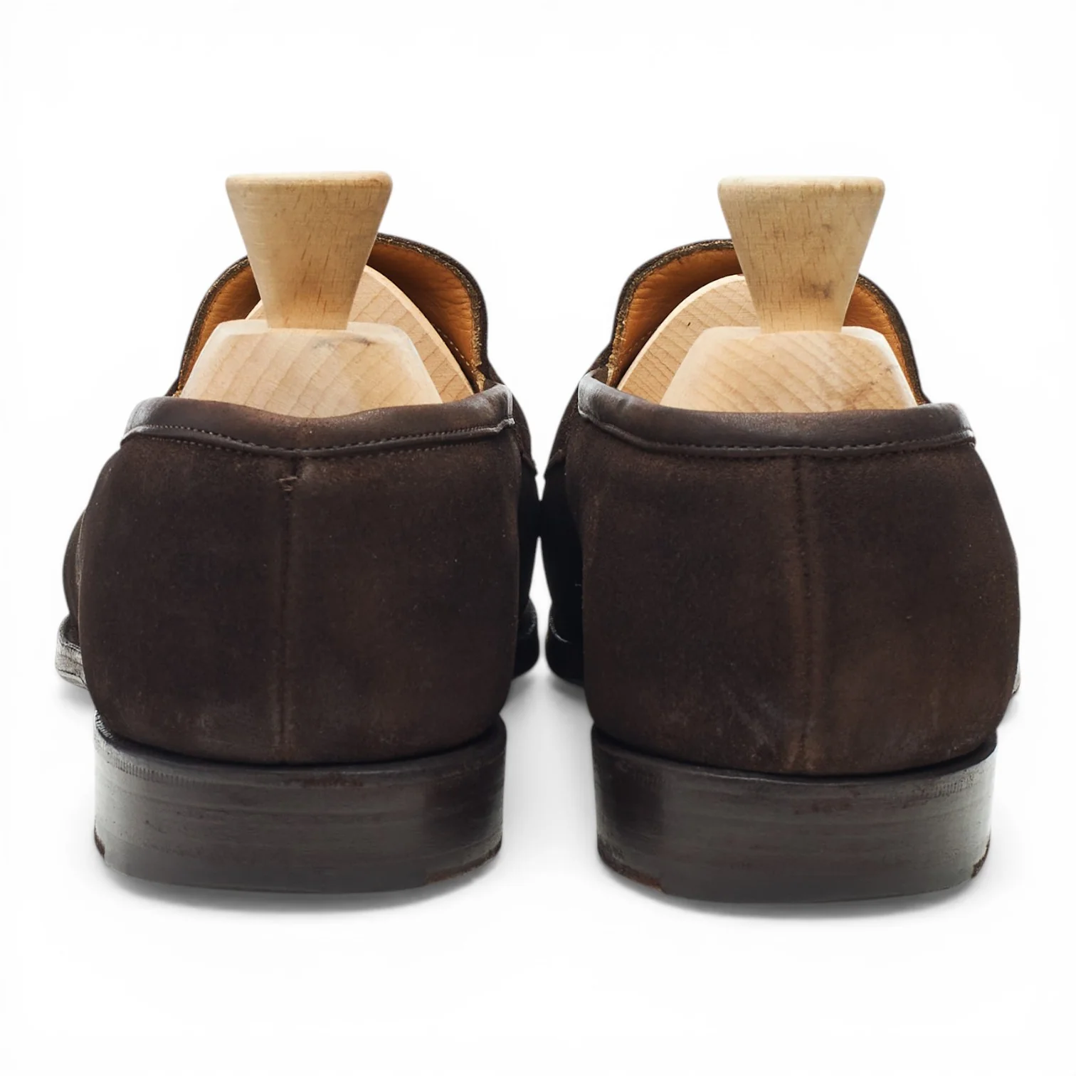 'Harrow' Dark Brown Suede Loafers UK 7 E - Image 4