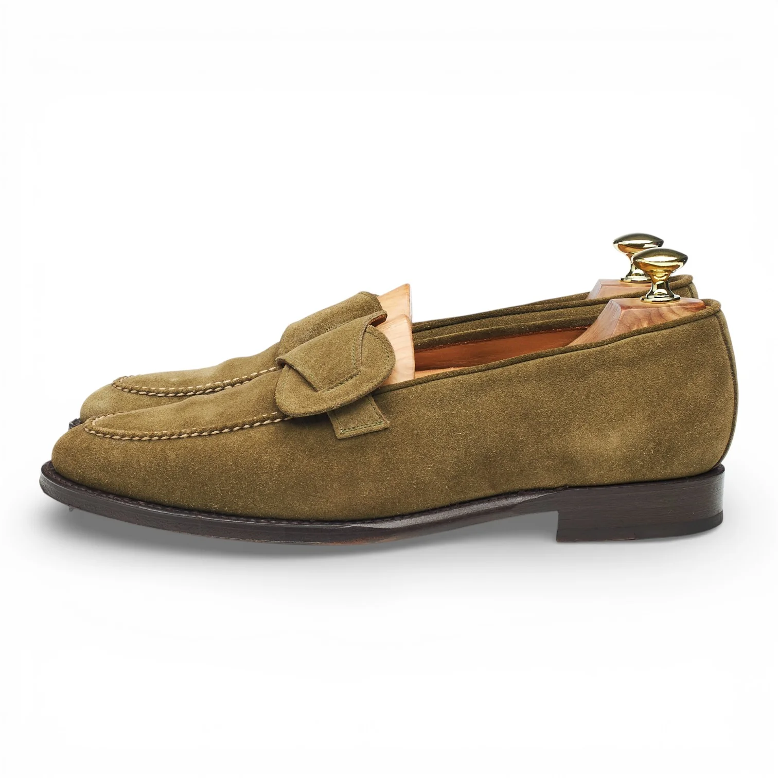 'Hawthorne' Olive Green Suede Butterfly Loafers UK 7.5 E - Image 3