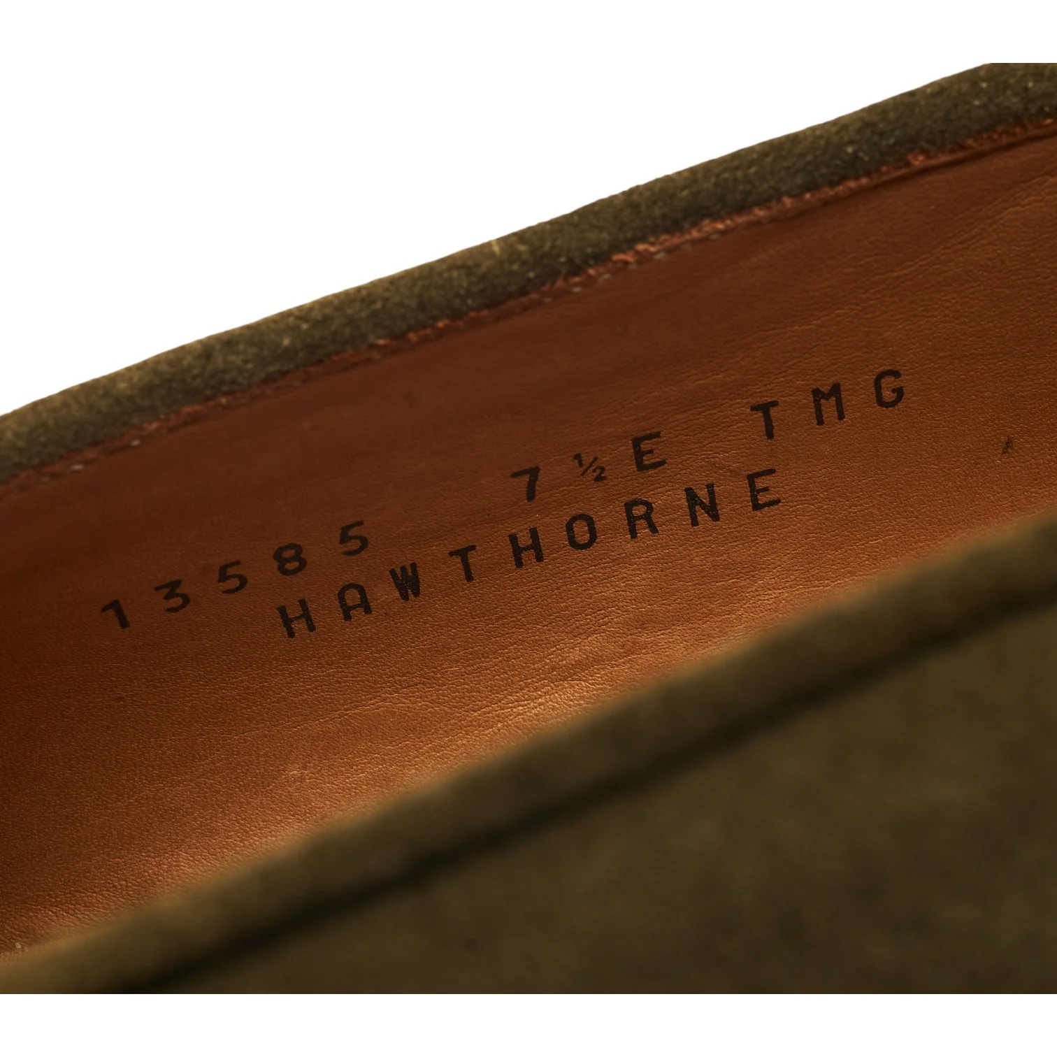 'Hawthorne' Olive Green Suede Butterfly Loafers UK 7.5 E - Image 7