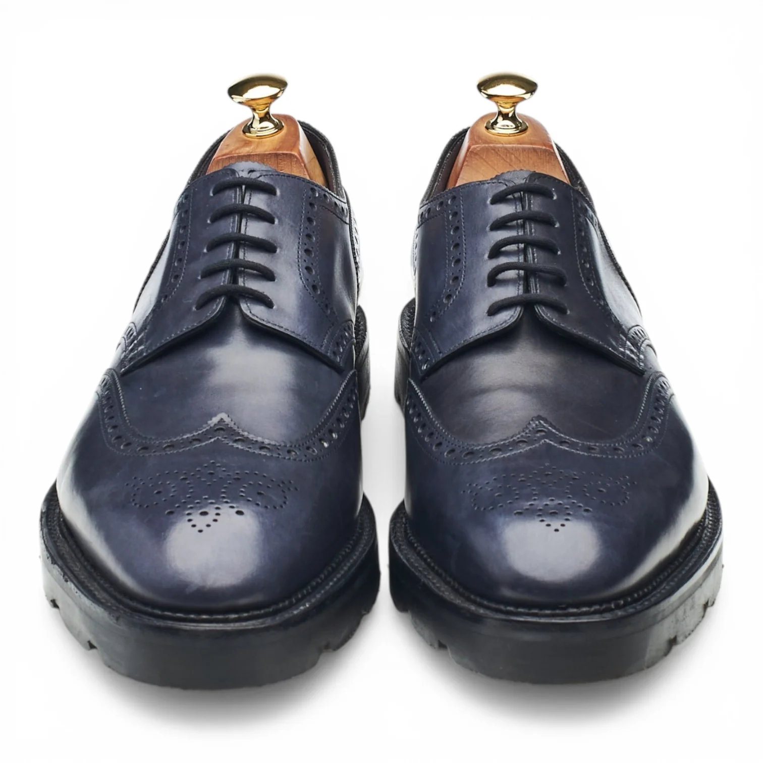 'Hayle' Navy Blue Leather Derby Brogues UK 10 E - Image 2