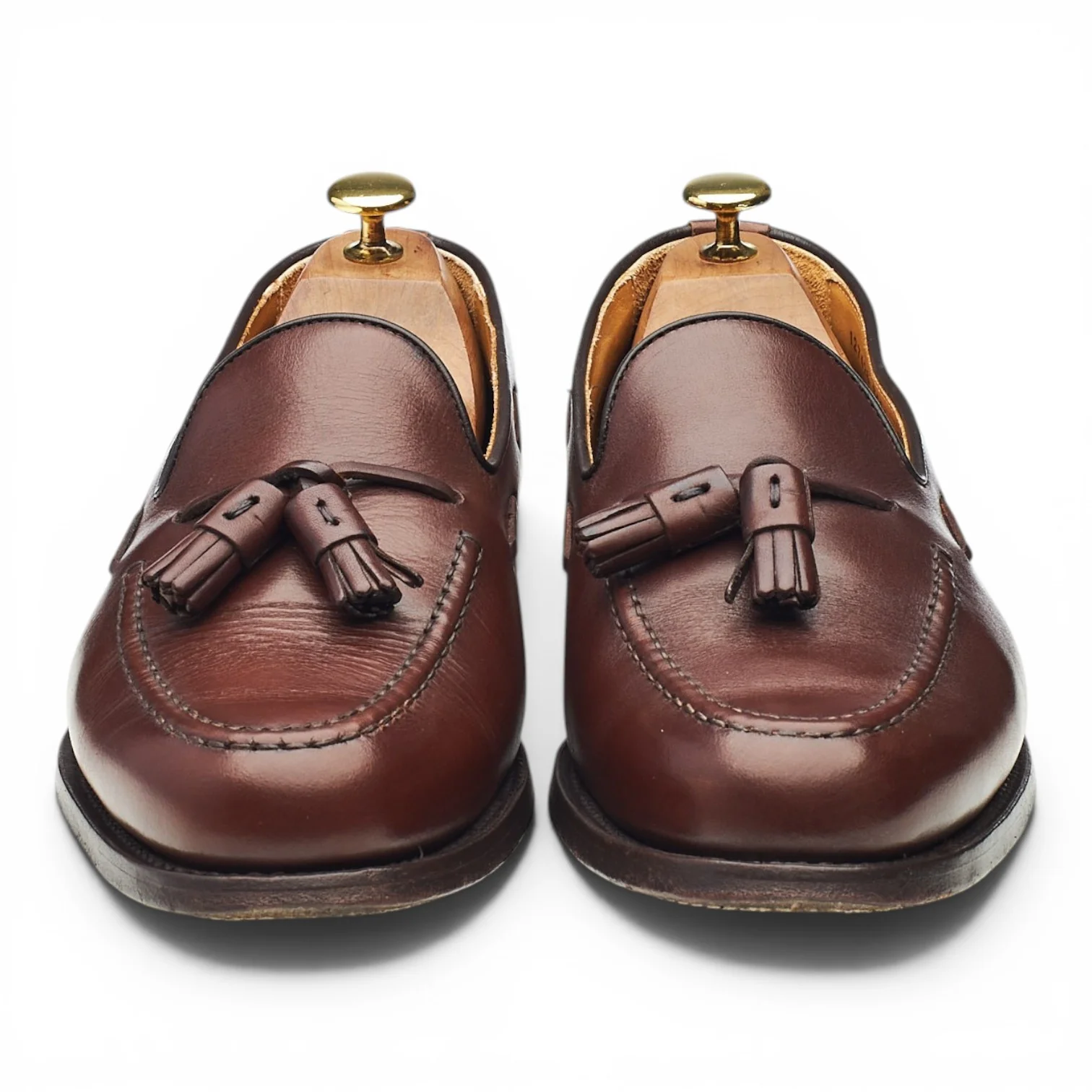 Herring '8491' Brown Leather Tassel Loafers UK 8.5 - Image 2
