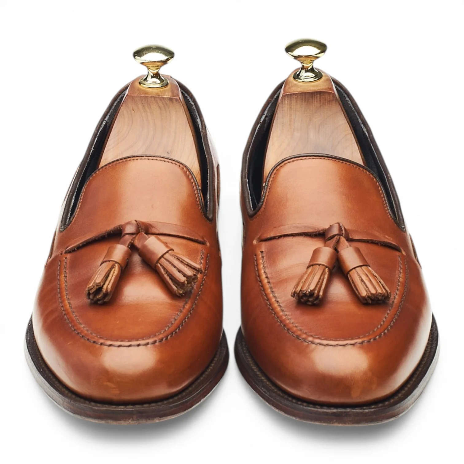 Herring 'Ascot 2' Tan Brown Leather Tassel Loafers UK 7 F - Image 2