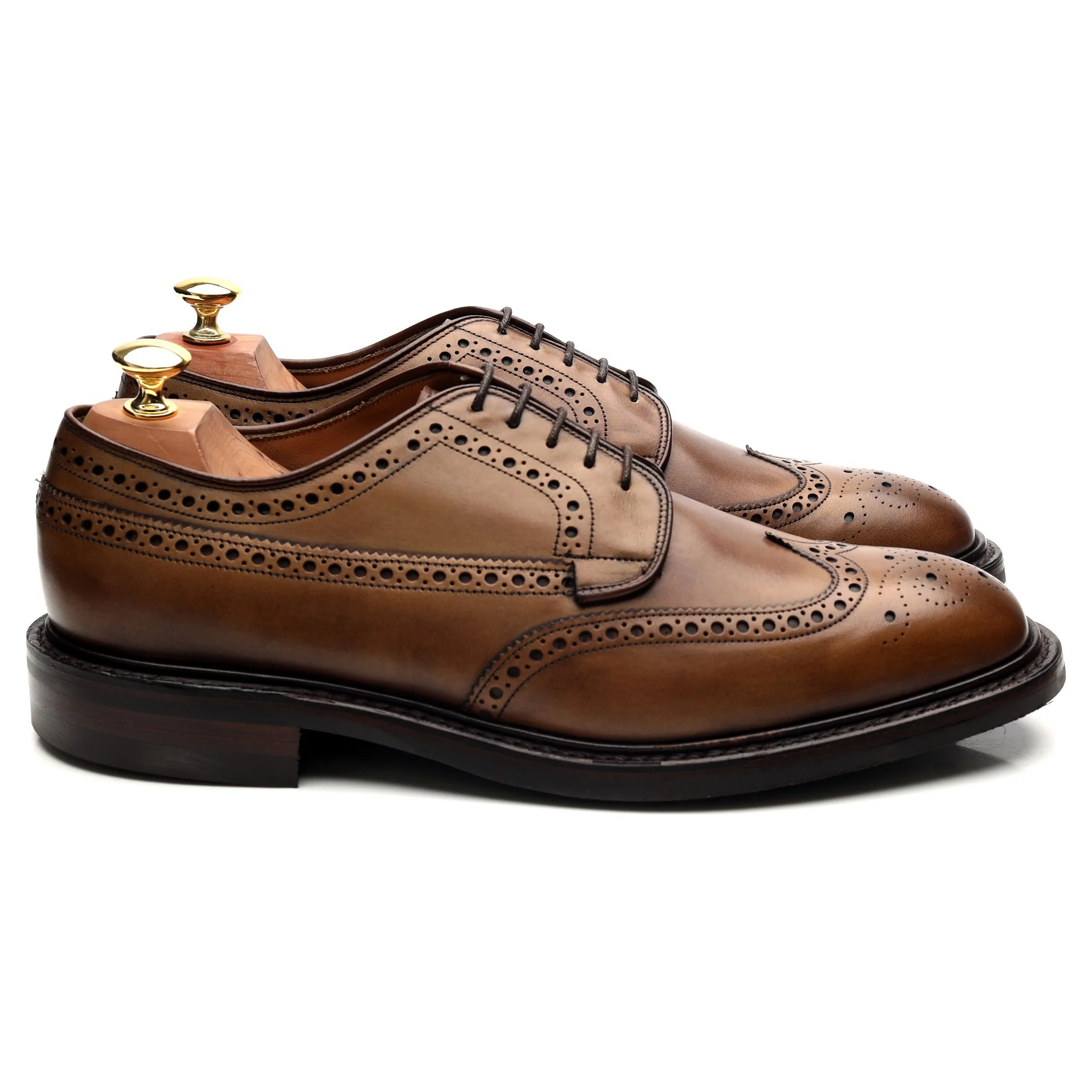 Herring 'Canning' Brown Leather Derby Brogues UK 9.5 F - Image 6