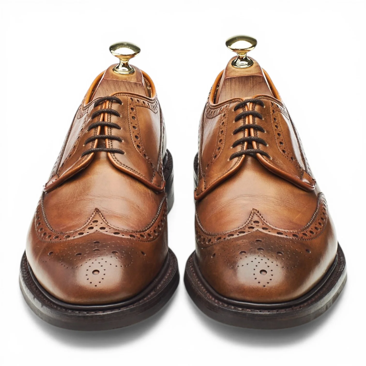 Herring 'Canning' Brown Leather Derby Brogues UK 7.5 F - Image 2