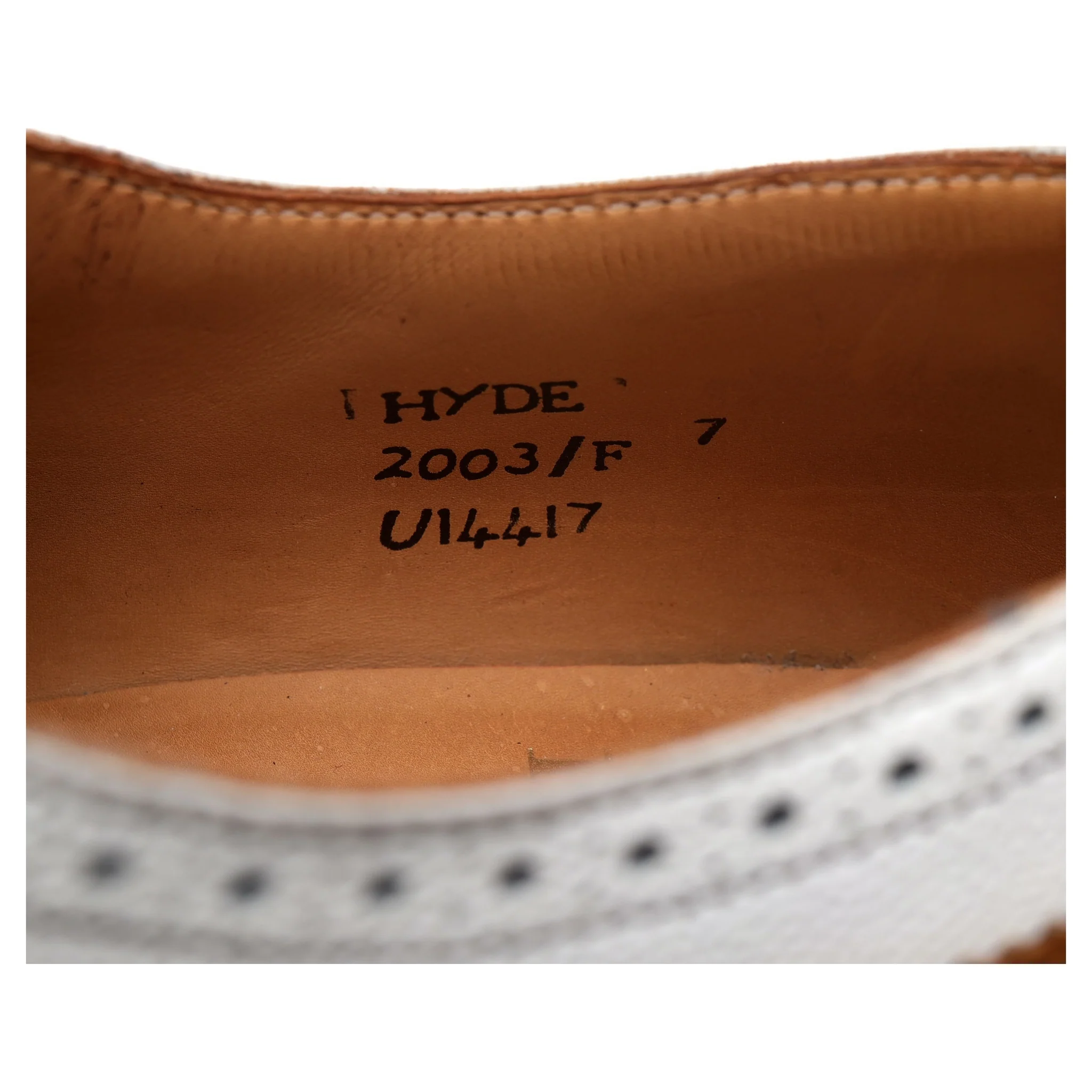 'Hyde' Tan Brown Brown White Leather Spectator Brogues UK 7 F - Image 13