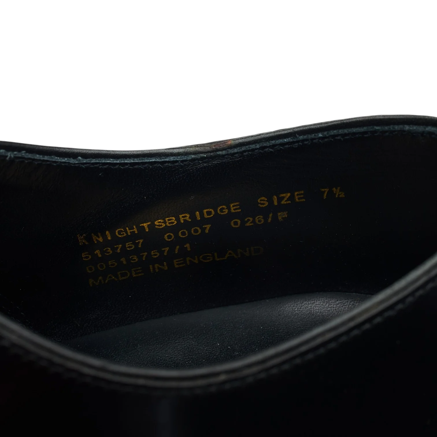Herring 'Knightsbridge' Black Leather Oxford UK 7.5 F - Image 7