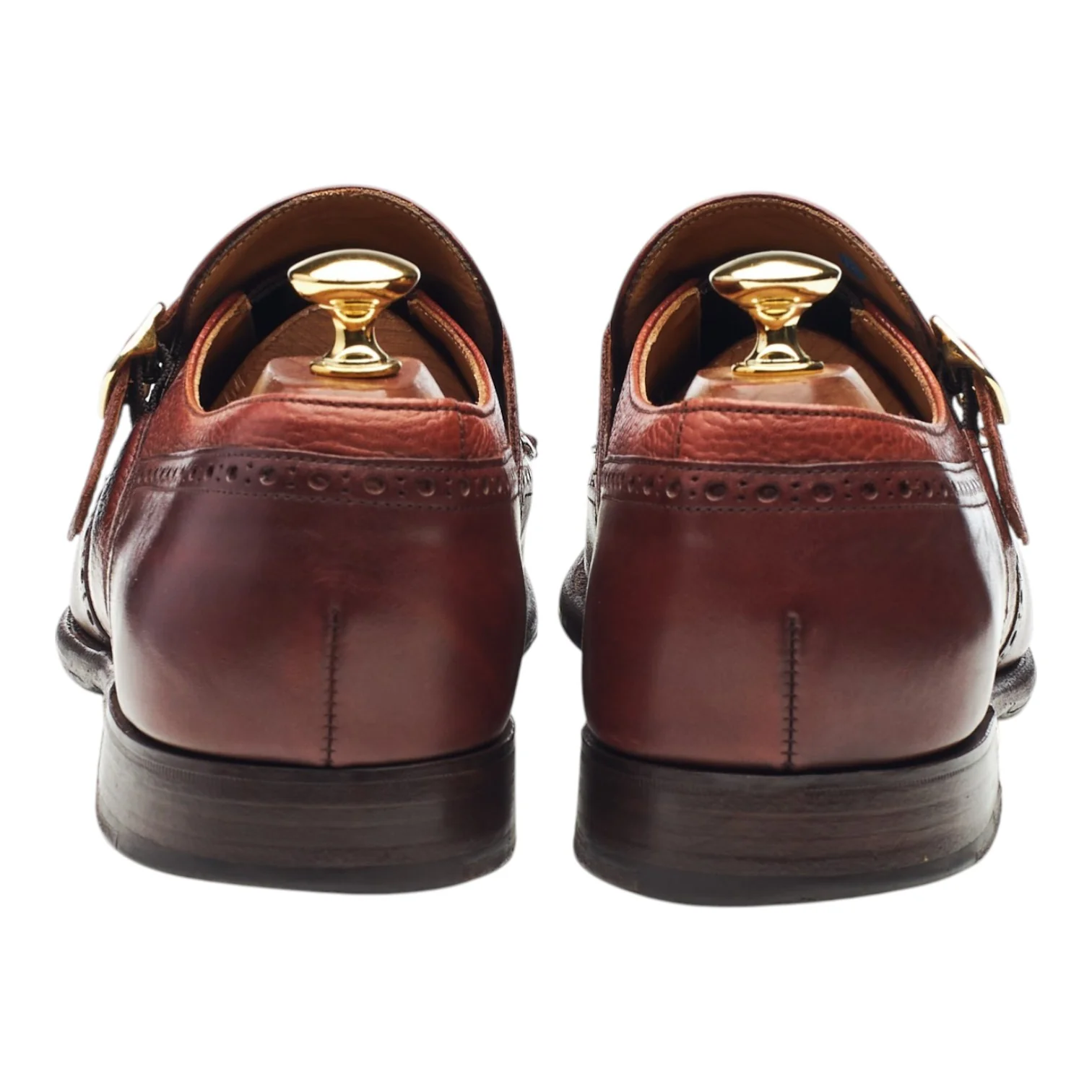 Herring 'Montpellier' Tan Brown Leather Monk Strap UK 9 F - Image 4
