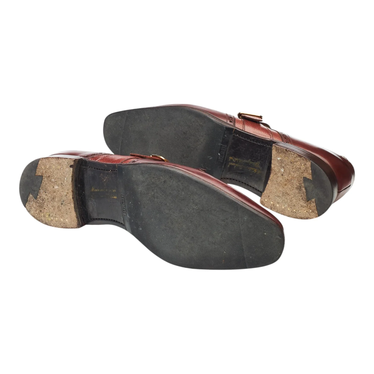 Herring 'Montpellier' Tan Brown Leather Monk Strap UK 9 F - Image 5