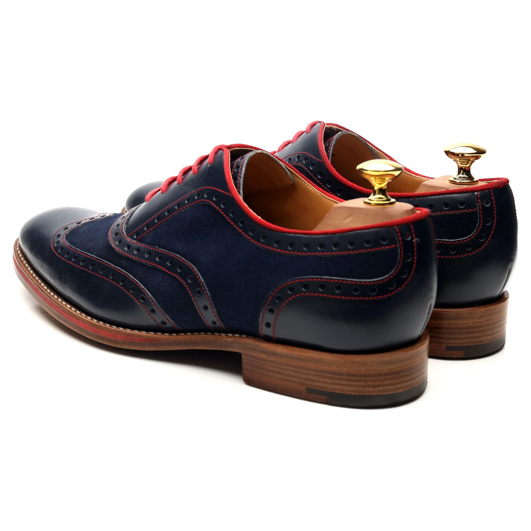 'Hathaway' Navy Blue Leather Brogues UK 8 F - Image 3