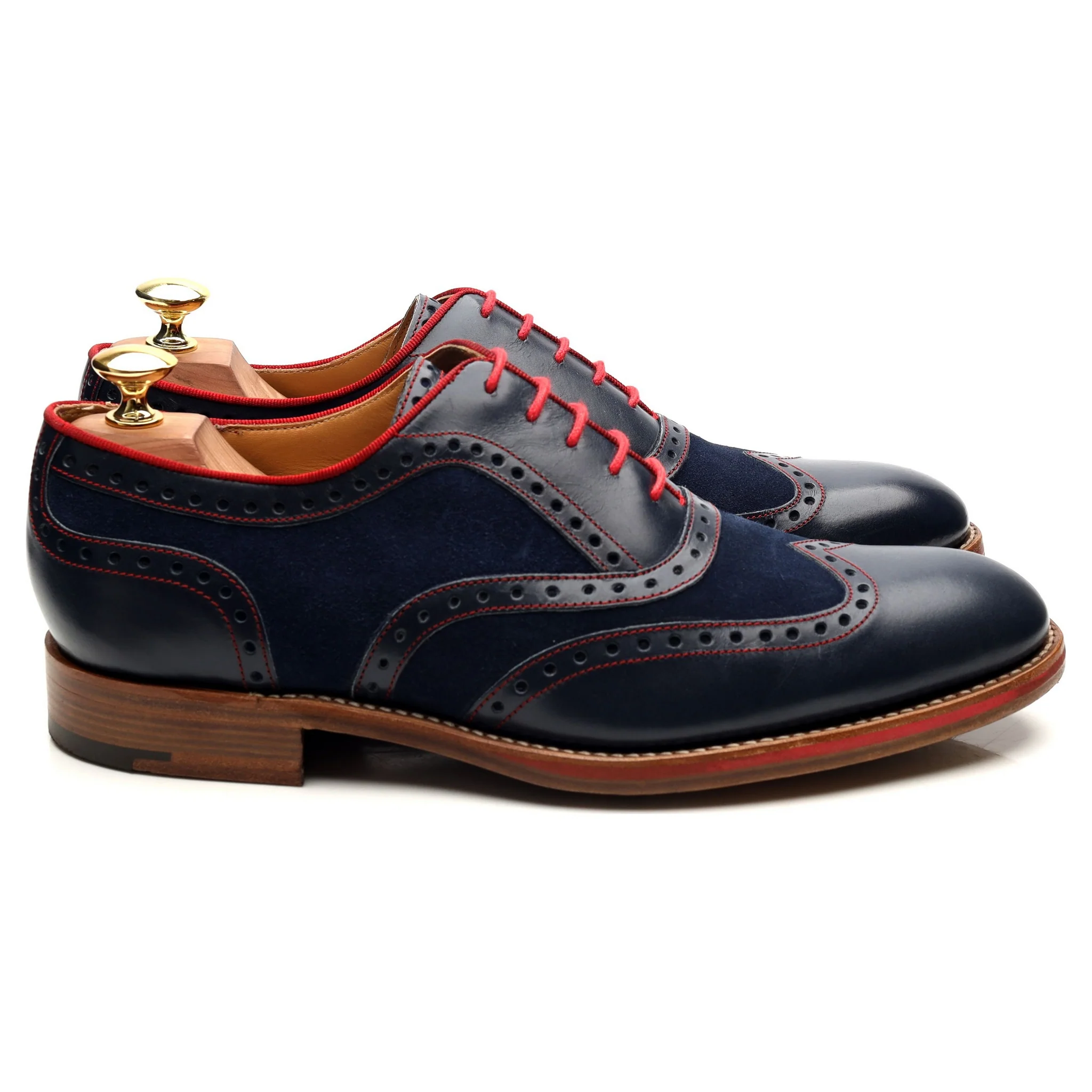 'Hathaway' Navy Blue Leather Brogues UK 8 F - Image 6