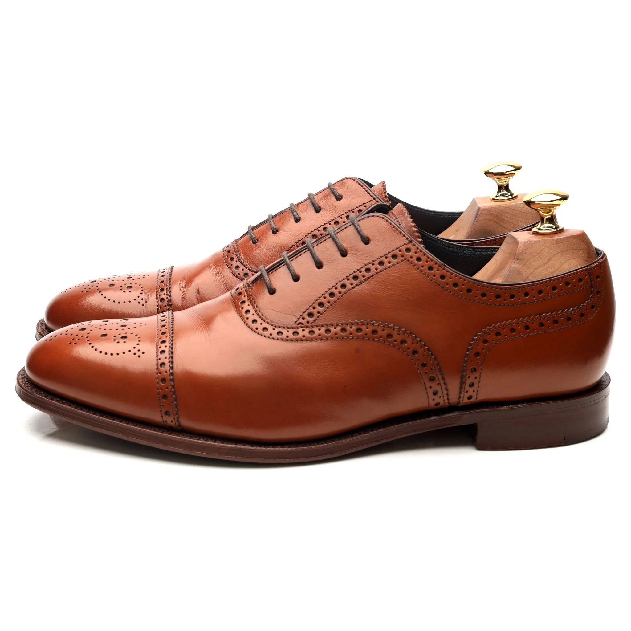 'Hampstead' Tan Brown Leather Oxford Brogues UK 9.5 G - Image 2