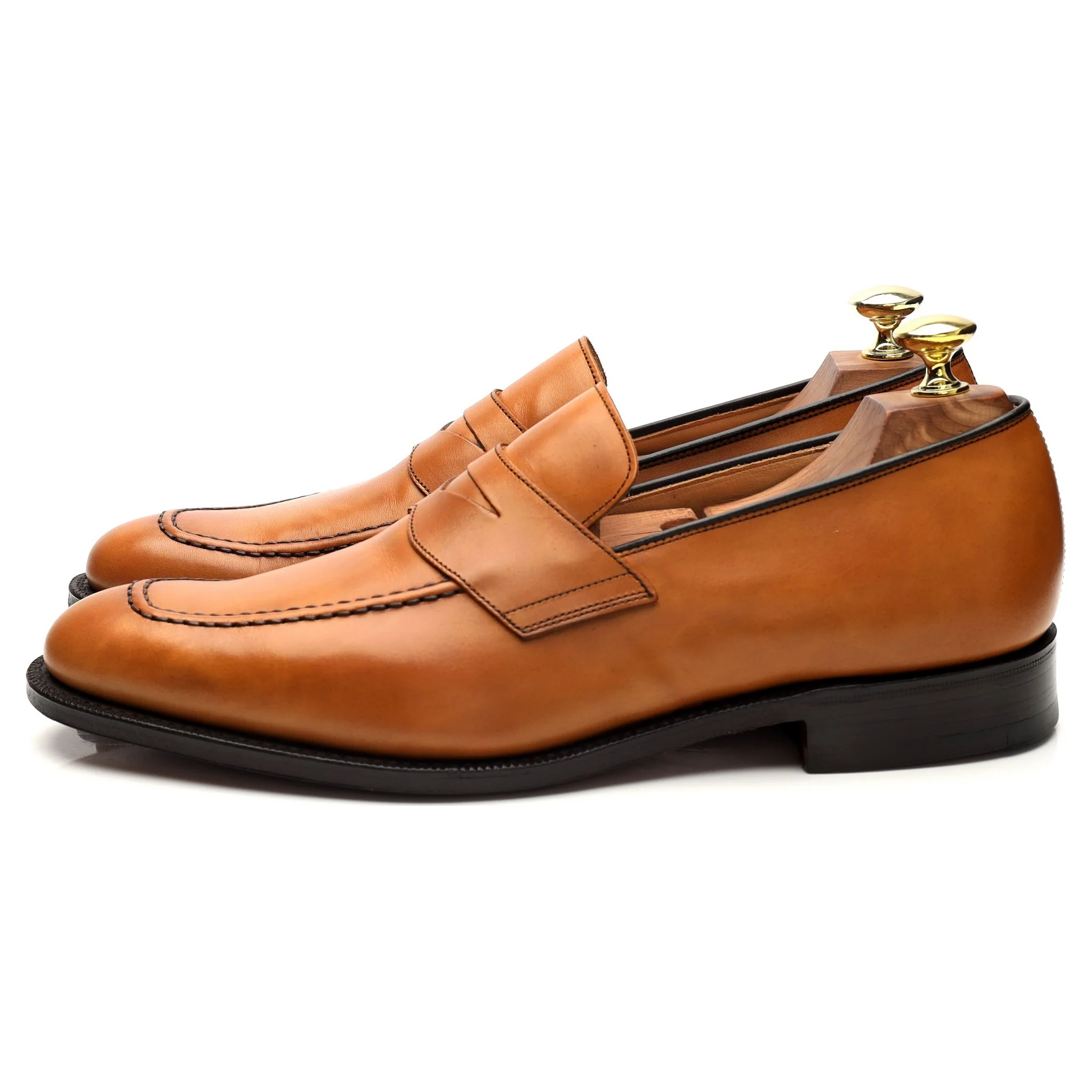 'Hertford 2' Tan Brown Leather Loafers UK 7 F - Image 3