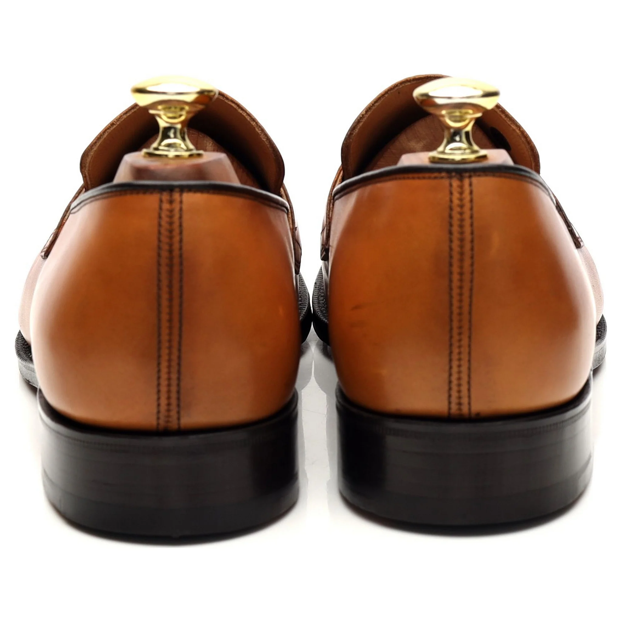 'Hertford 2' Tan Brown Leather Loafers UK 7 F - Image 4