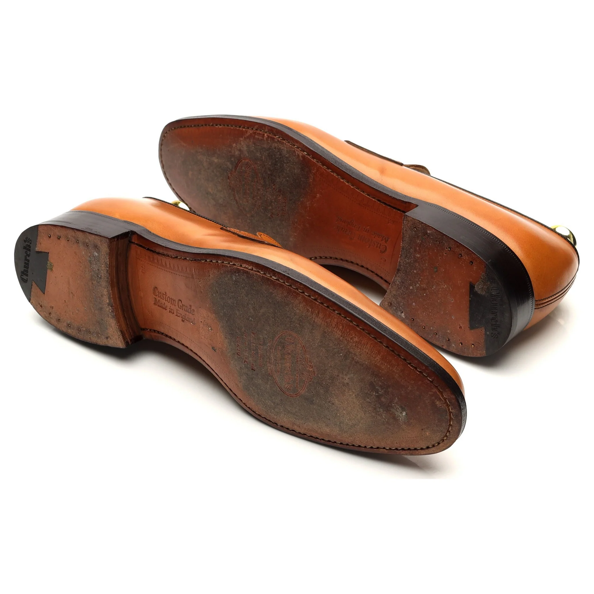 'Hertford 2' Tan Brown Leather Loafers UK 7 F - Image 5