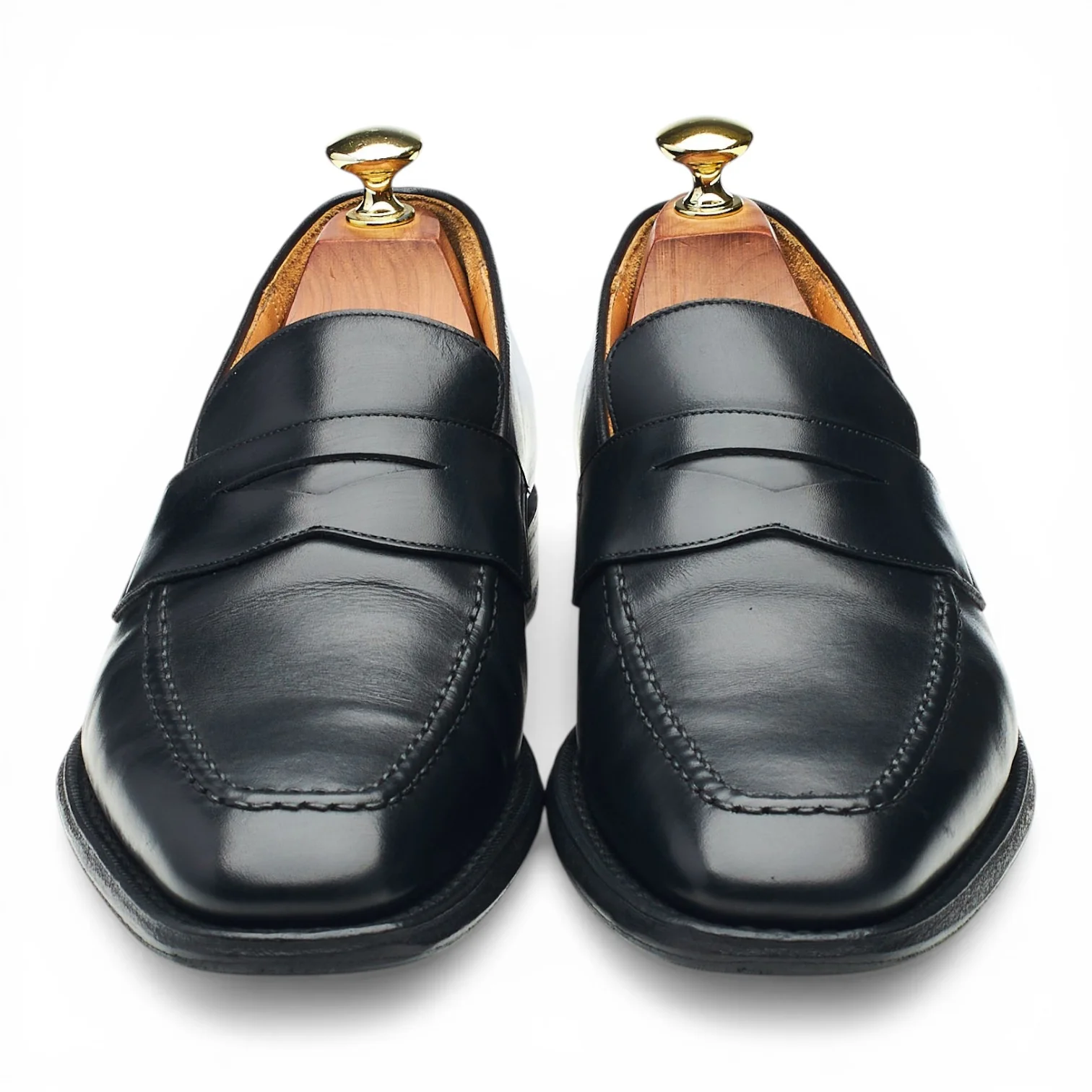 'Hertford' Black Leather Loafers UK 7 G - Image 2