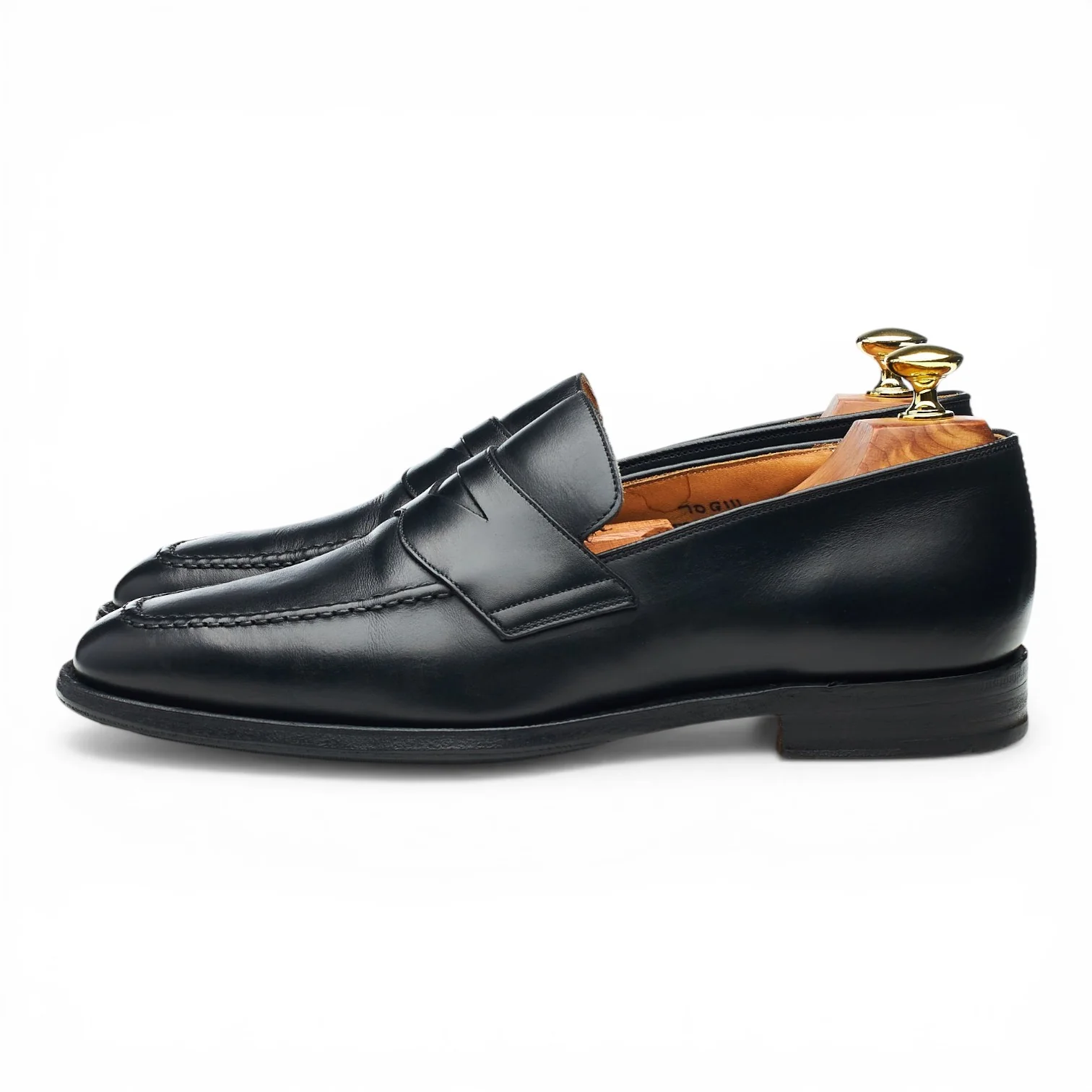 'Hertford' Black Leather Loafers UK 7 G - Image 3