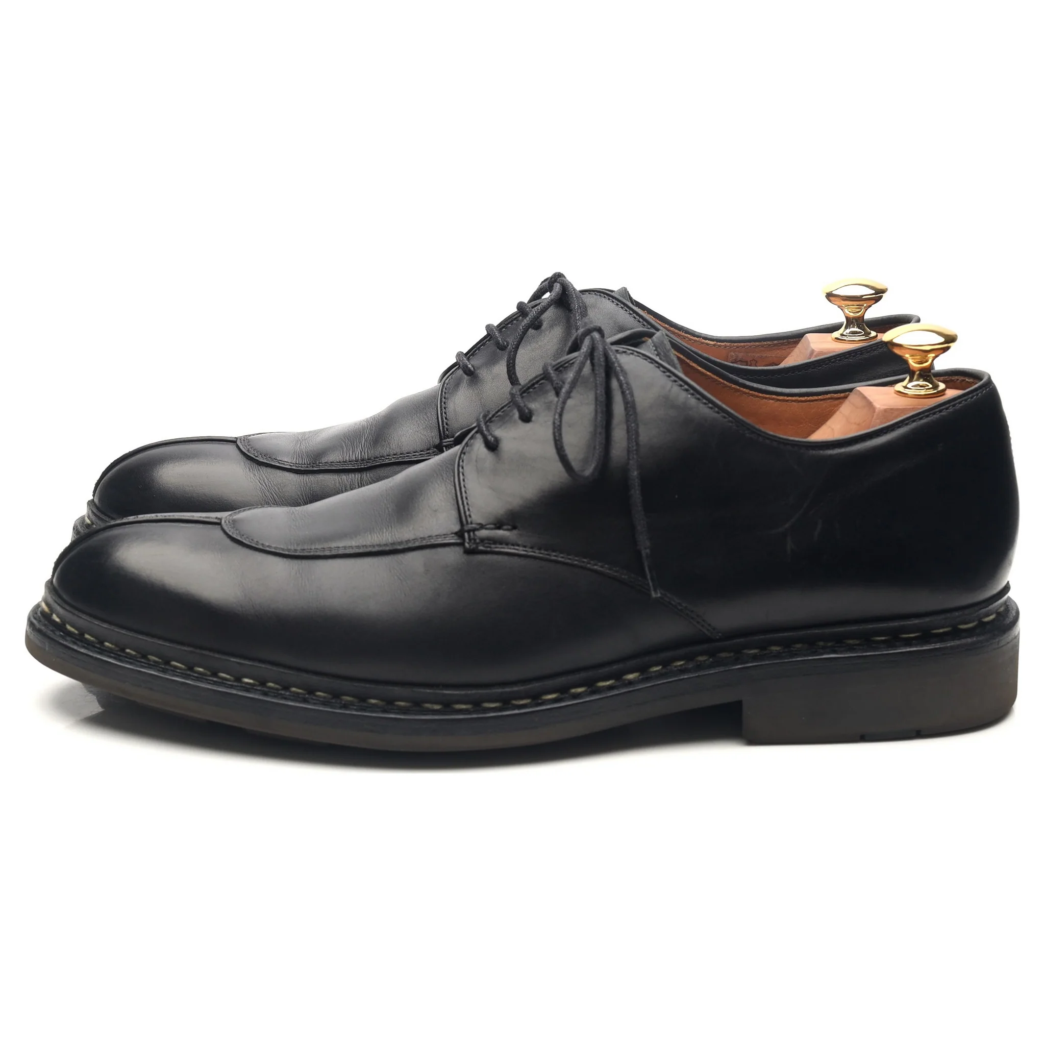 'Rhus' Black Leather Split Toe Derby UK 9 - Image 2