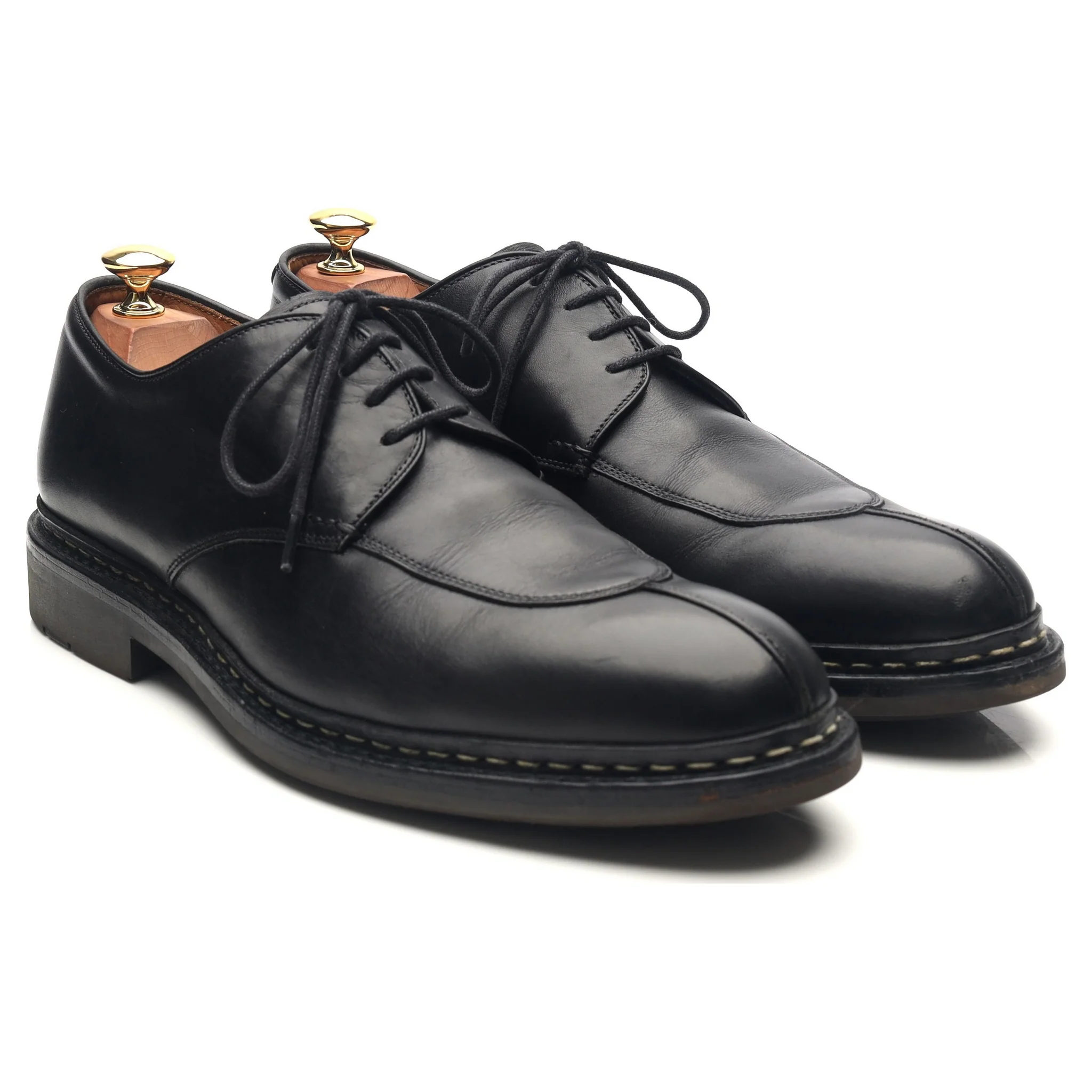 'Rhus' Black Leather Split Toe Derby UK 9 - Image 7