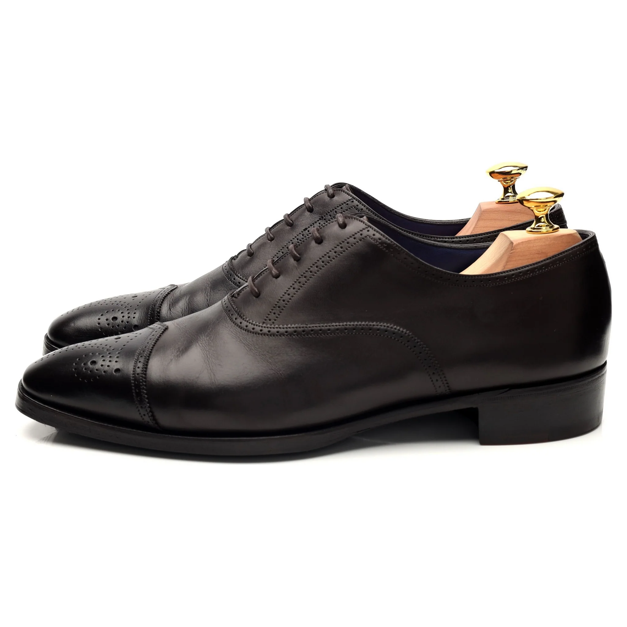 'Highland' Dark Brown Leather Oxford Brogues UK 7.5 E - Image 3