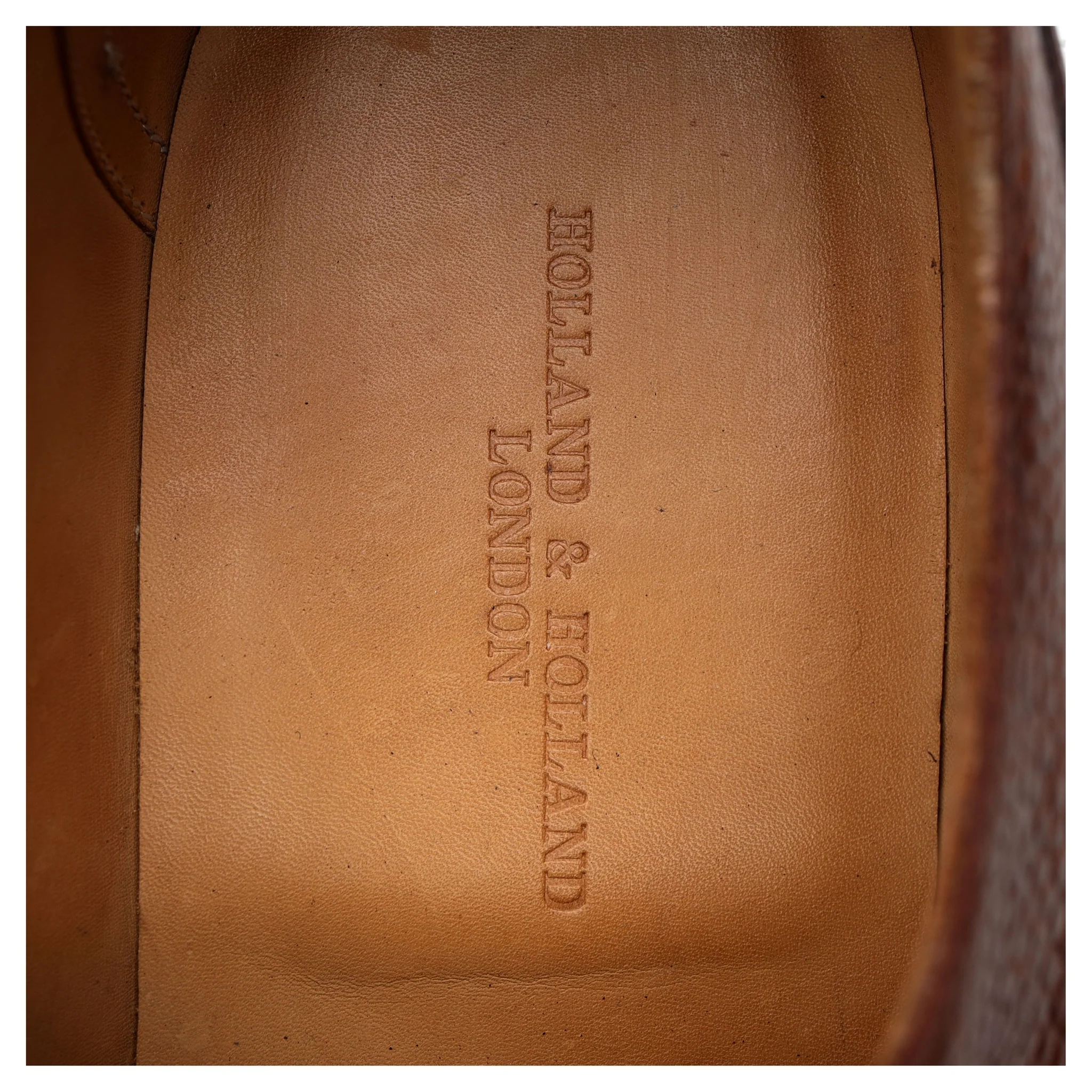 Holland & Holland Tan Brown Leather Veldtschoen Derby UK 8 E - Image 12