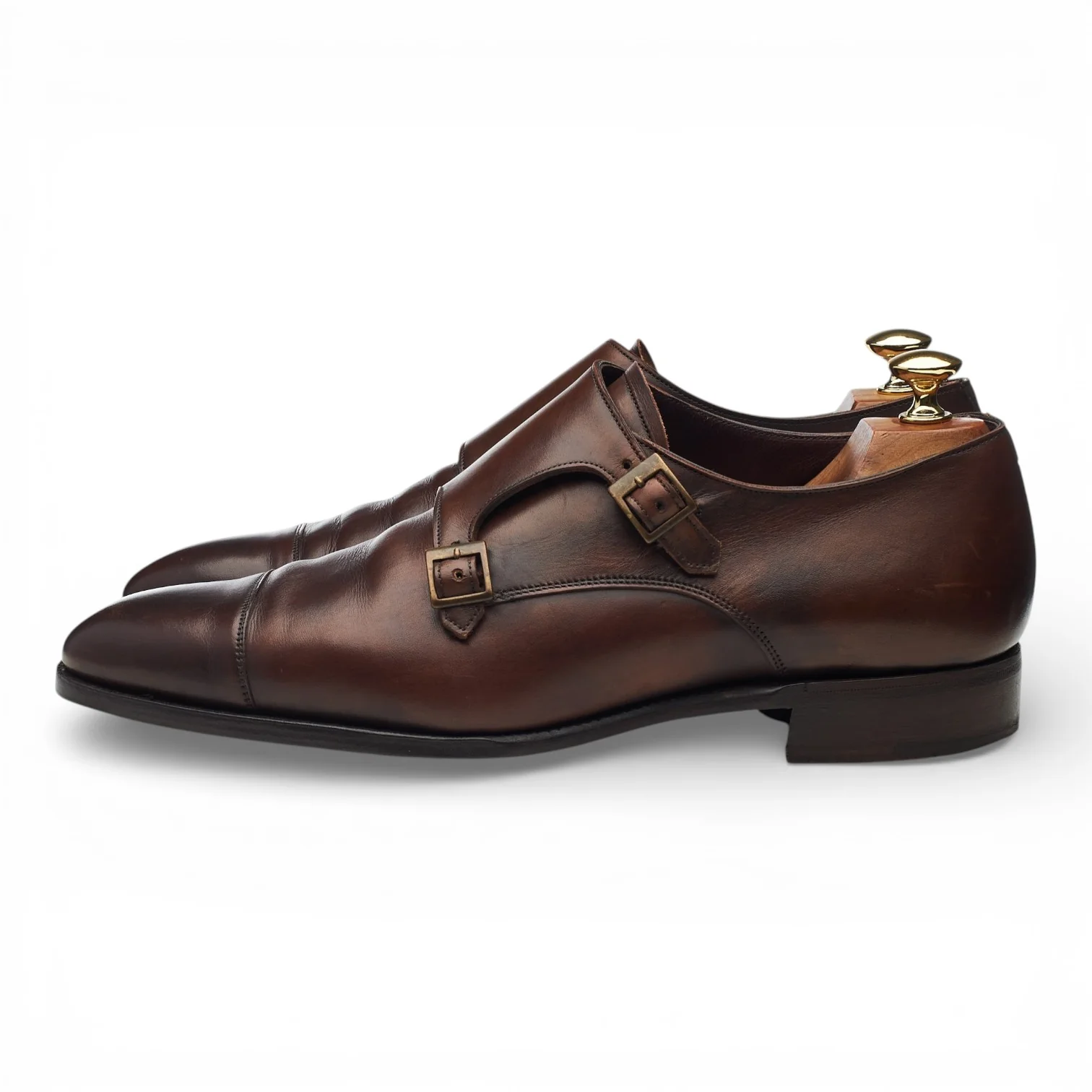 'Holyrood' Brown Leather Double Monk Strap UK 9 F - Image 3