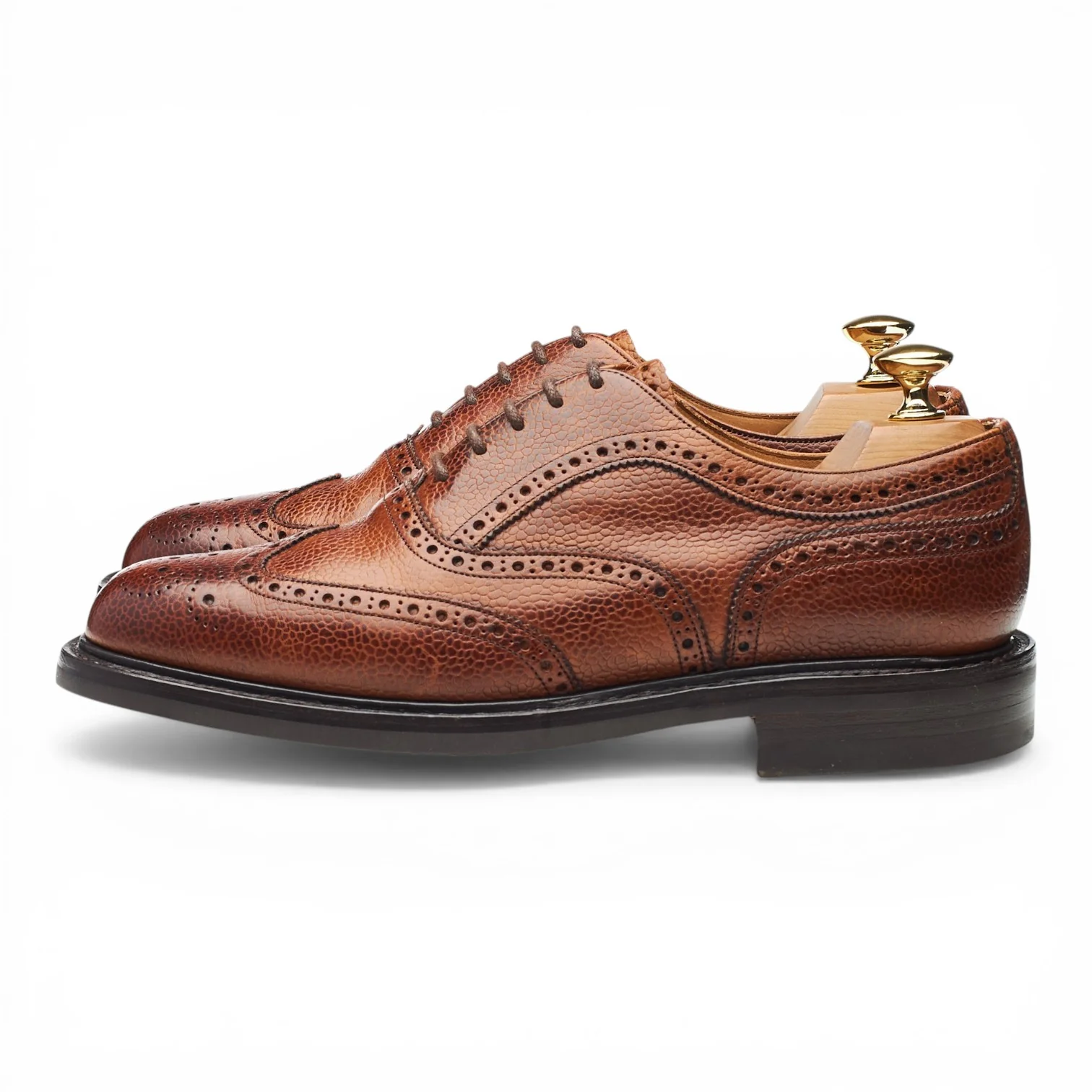 'Hythe' Tan Brown Grain Leather Oxford Brogues UK 6 F - Image 3