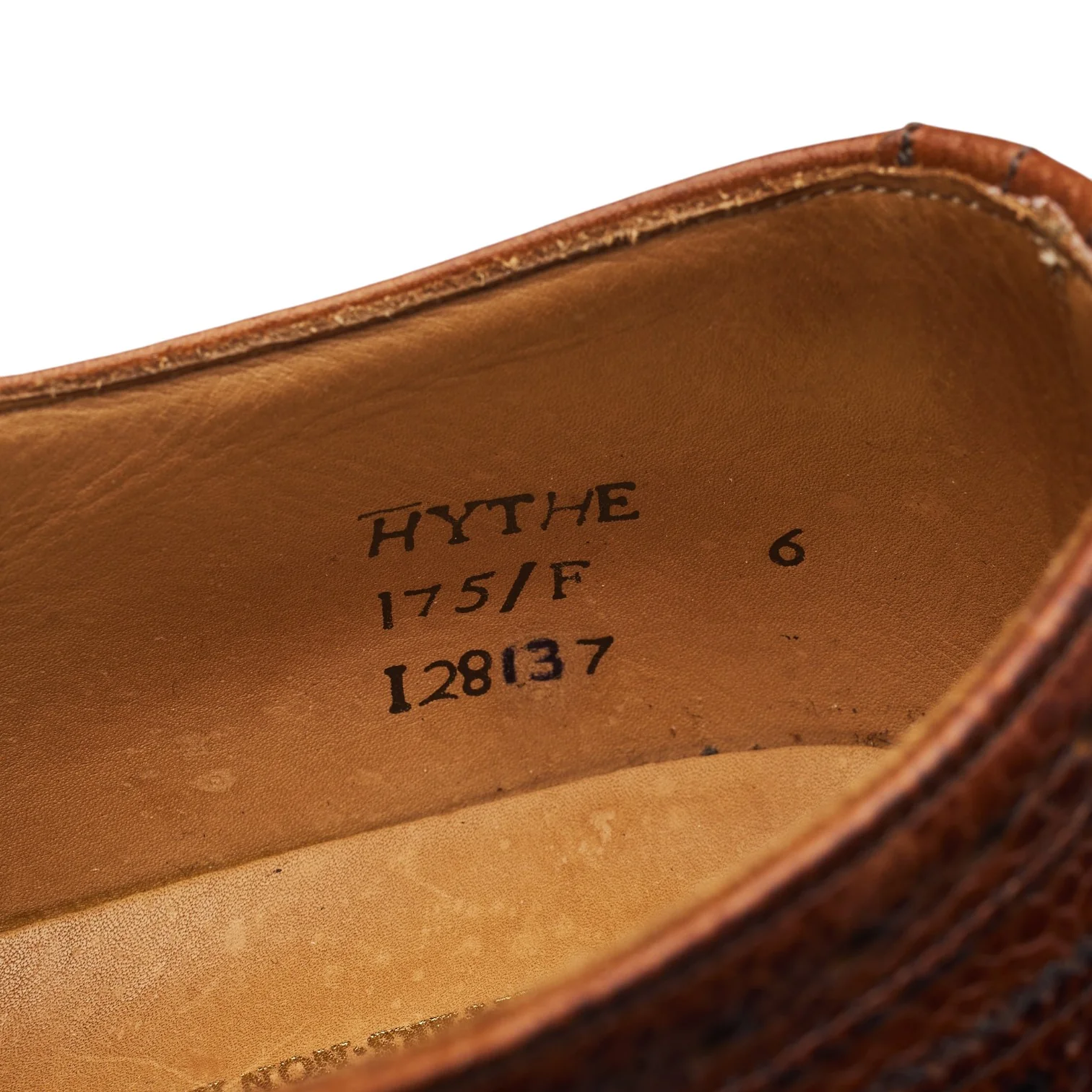 'Hythe' Tan Brown Grain Leather Oxford Brogues UK 6 F - Image 7